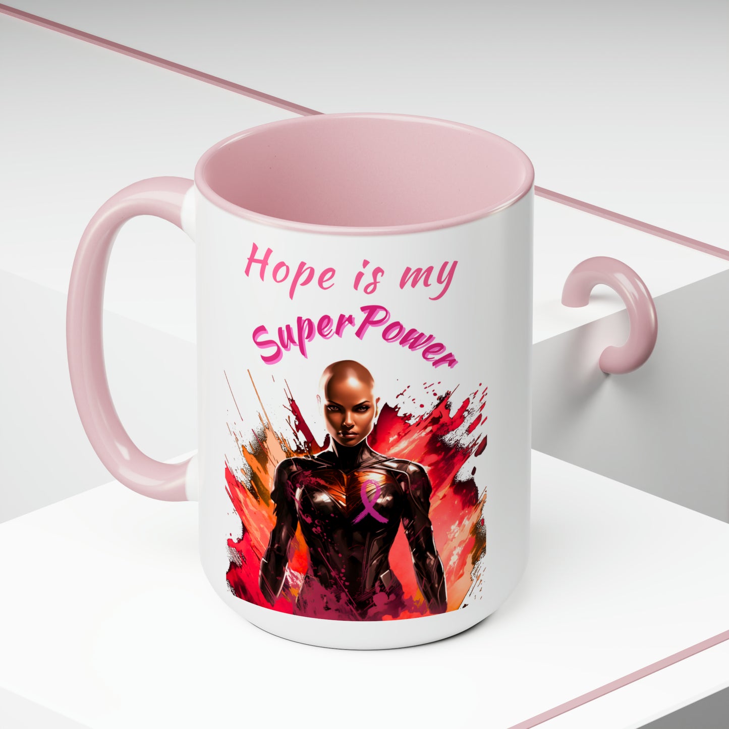Hope is My SuperPower Two-Tone Coffee Mugs, 15oz
