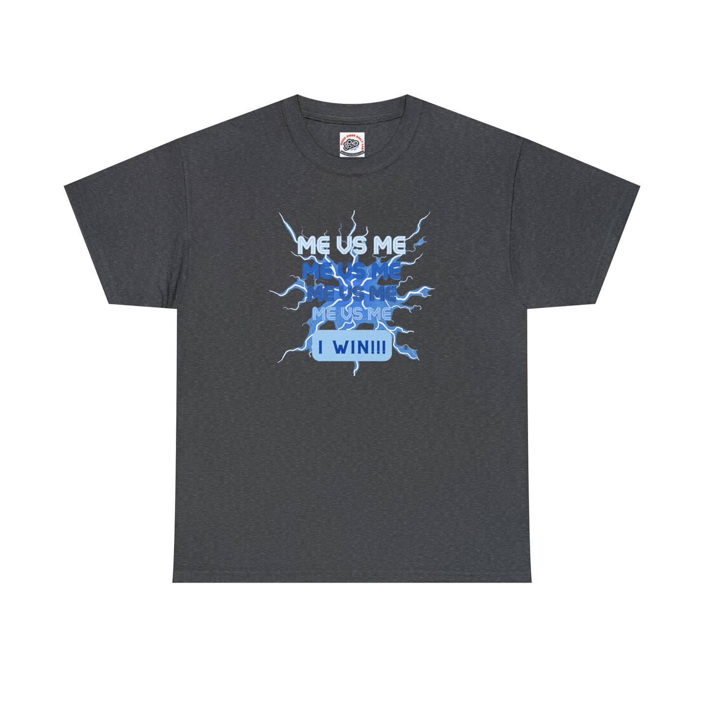 Me Vs Me Blue Unisex Heavy Cotton Tee
