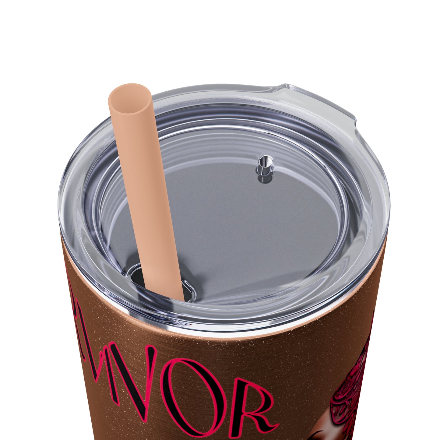 Survivor Strong Skinny Tumbler with Straw, 20oz