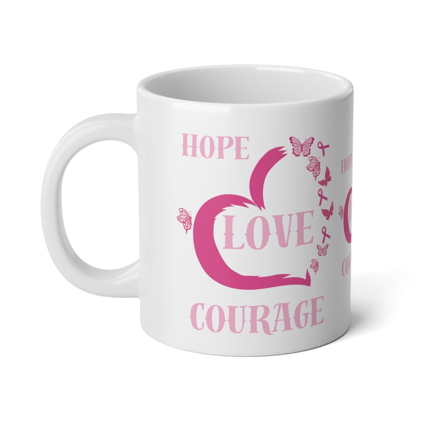 Hope, Love, Courage Jumbo Mug, 20oz