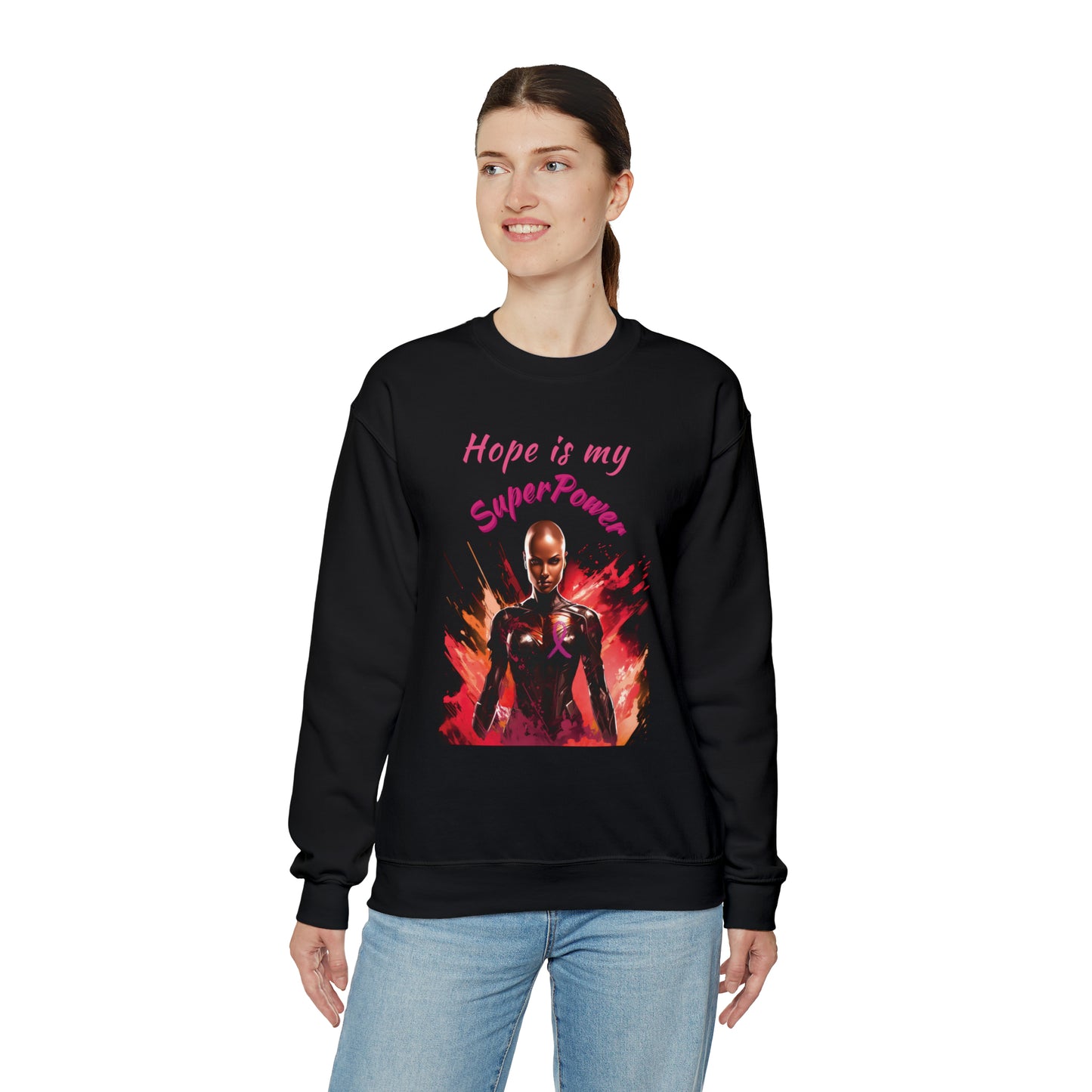 Hope is My SuperPower Unisex Heavy Blend™ Crewneck Sweatshirt