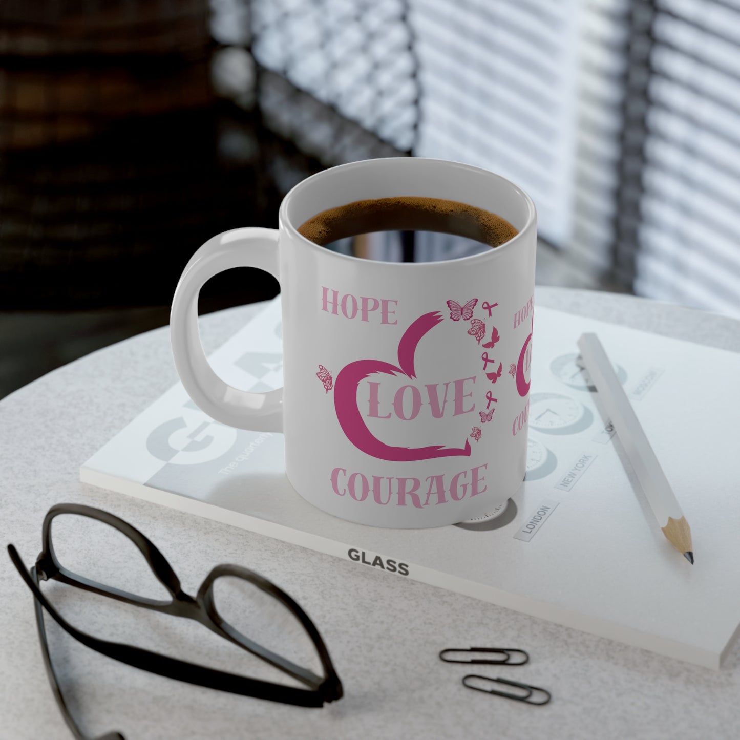 Hope, Love, Courage Jumbo Mug, 20oz