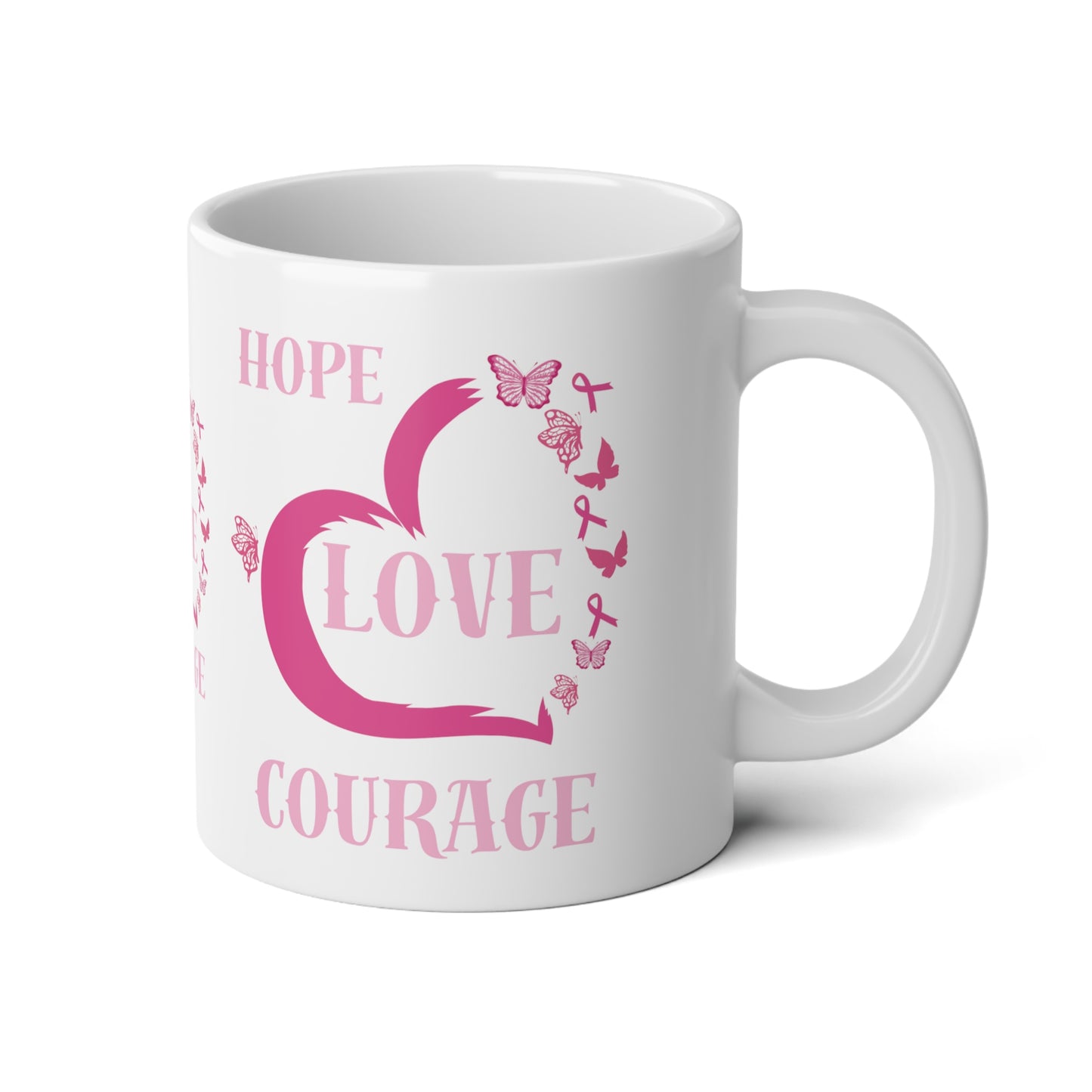 Hope, Love, Courage Jumbo Mug, 20oz