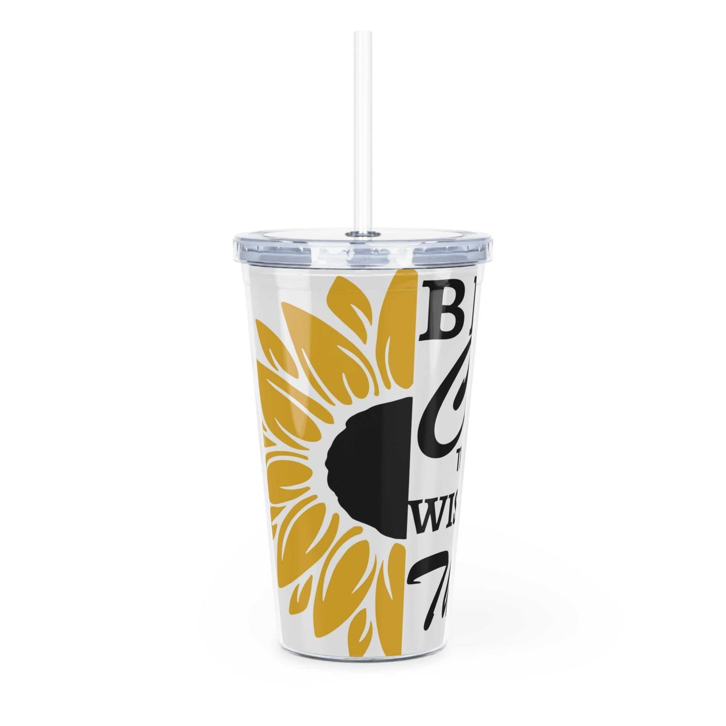 Be the Change Plastic 20 oz Tumbler with Straw Tumblers Mug Good Vibes Daily Lab 15