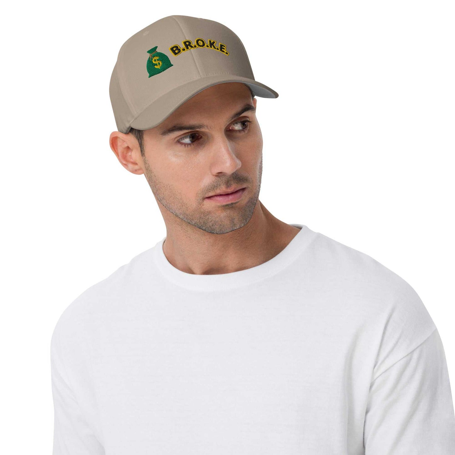 Broke Structured Twill Cap Motivation on the Go!! Hats Good Vibes Daily Lab 36