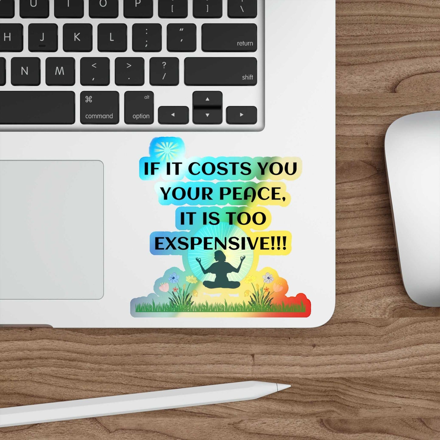 If it Costs You Holographic Die-cut Stickers Decals & Stickers Paper products Good Vibes Daily Lab 5