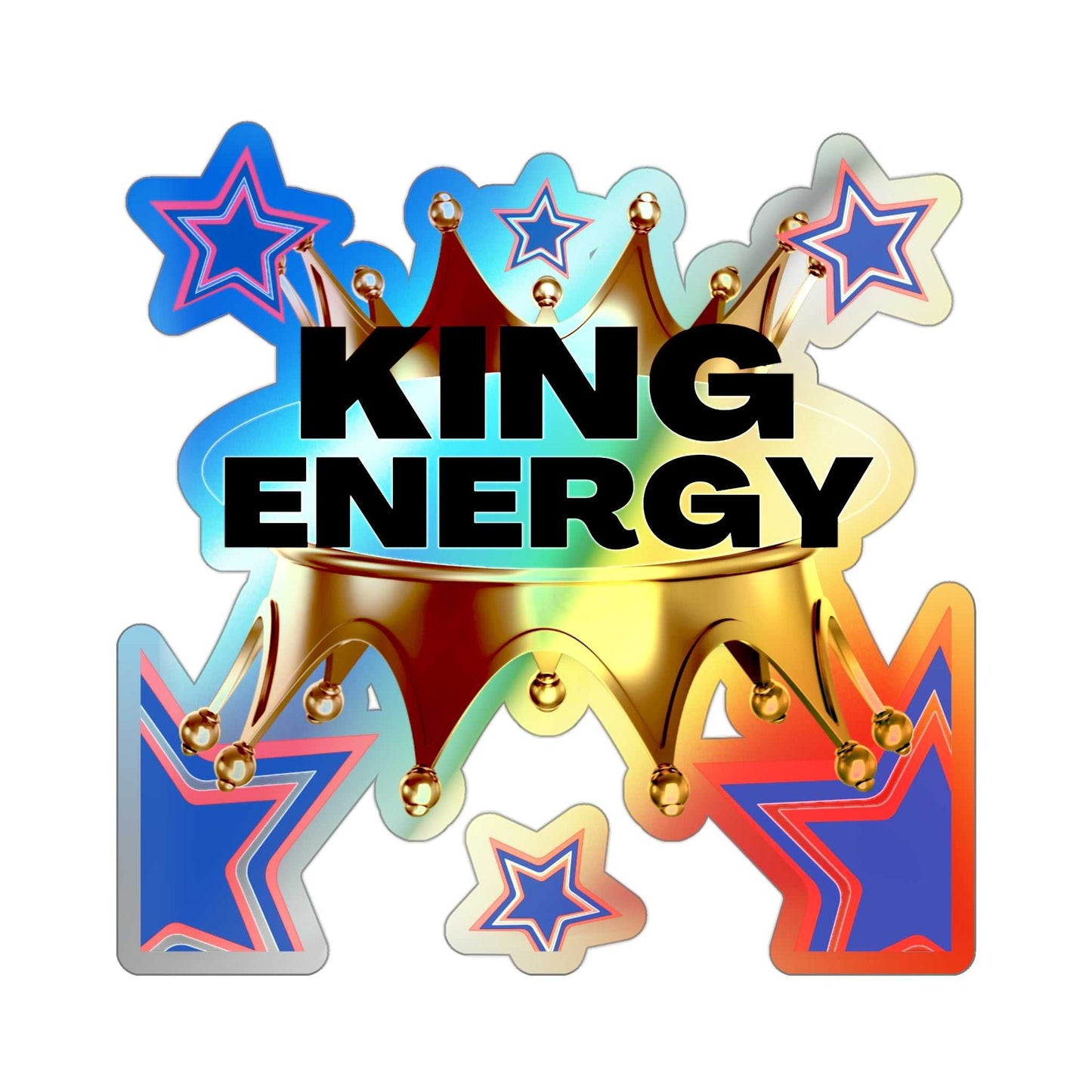King Energy Holographic Die-cut Stickers Decals & Stickers Paper products Good Vibes Daily Lab 5