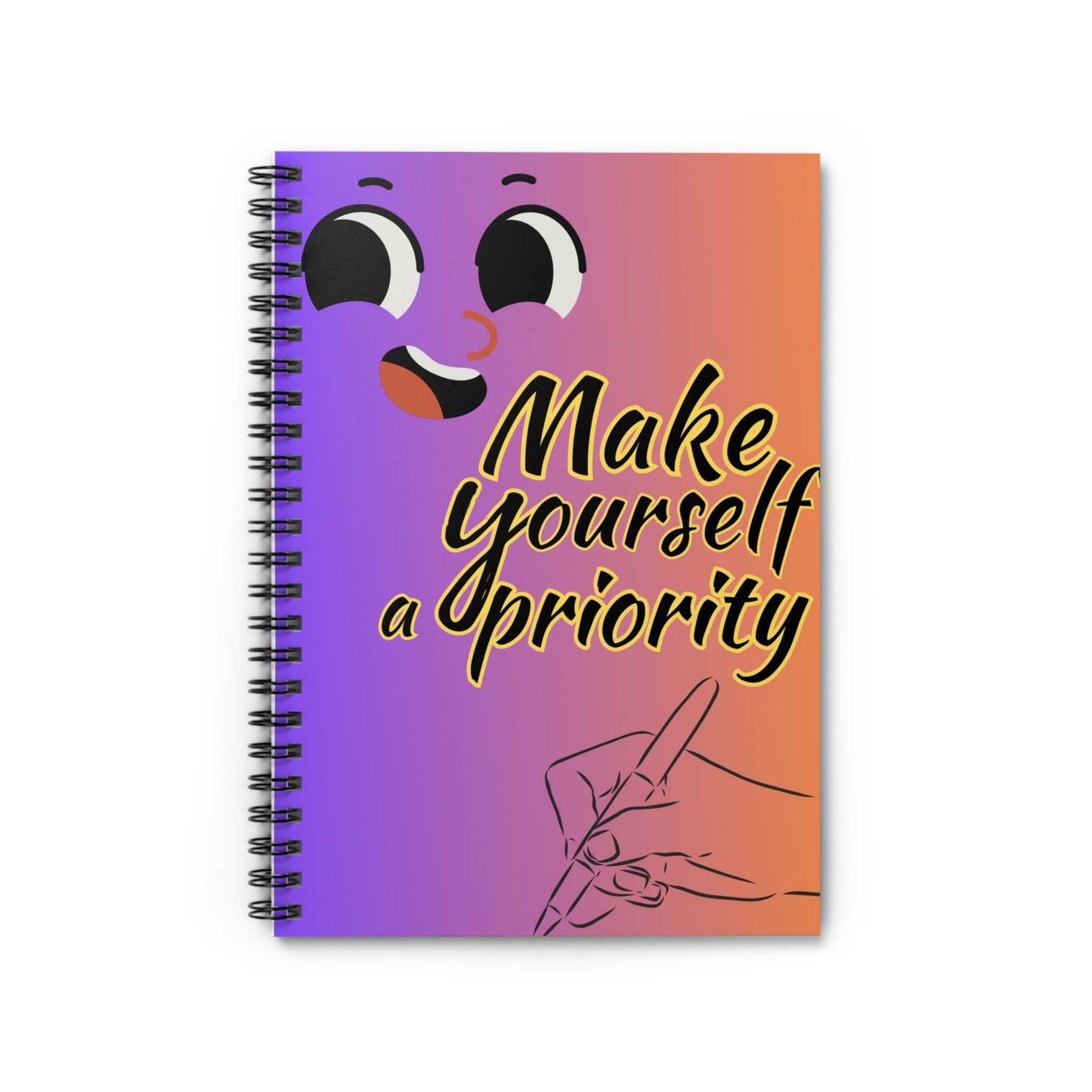 Make Yourself Priority Spiral Journal - Ruled Line Motivation on the Go!! Paper products Good Vibes Daily Lab 8