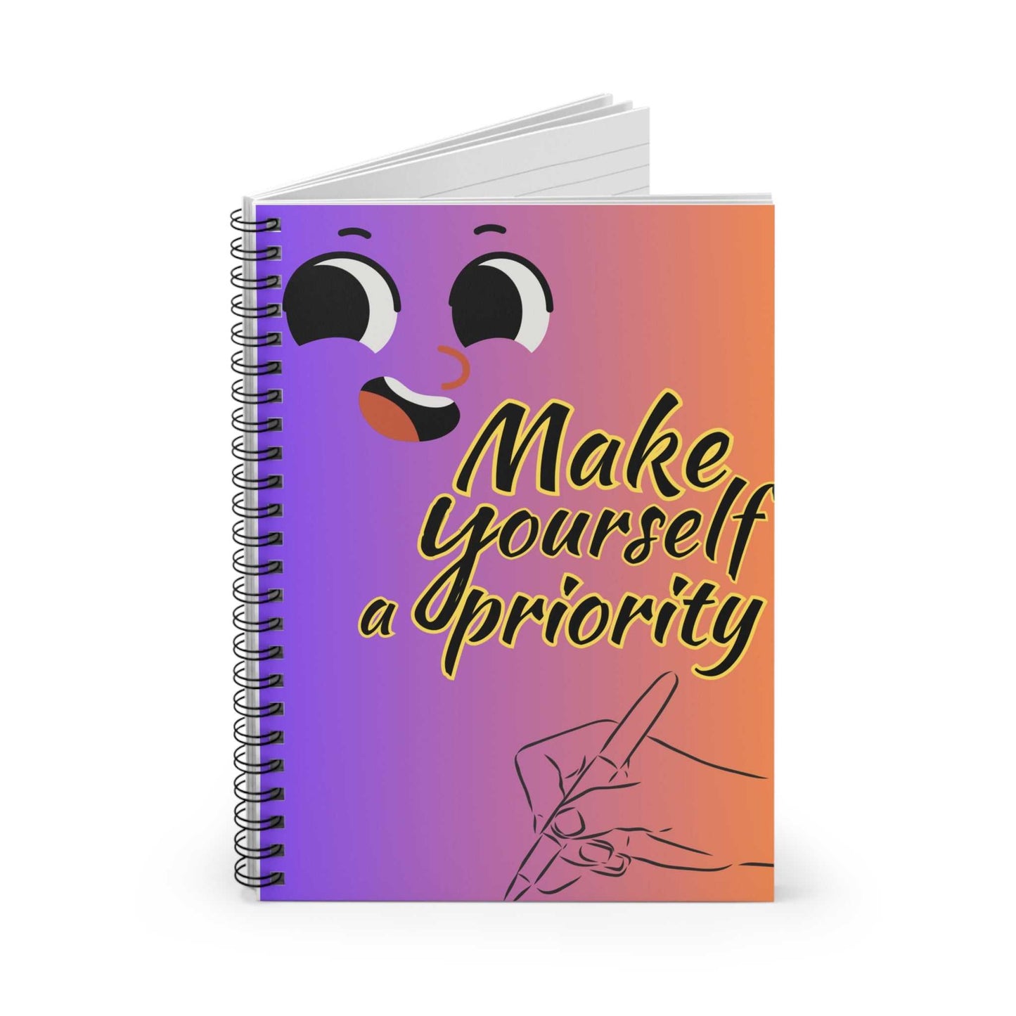 Make Yourself Priority Spiral Journal - Ruled Line Motivation on the Go!! Paper products Good Vibes Daily Lab 8