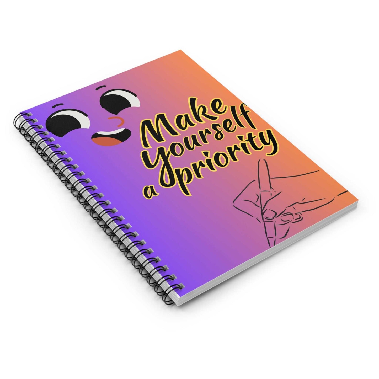 Make Yourself Priority Spiral Journal - Ruled Line Motivation on the Go!! Paper products Good Vibes Daily Lab 8