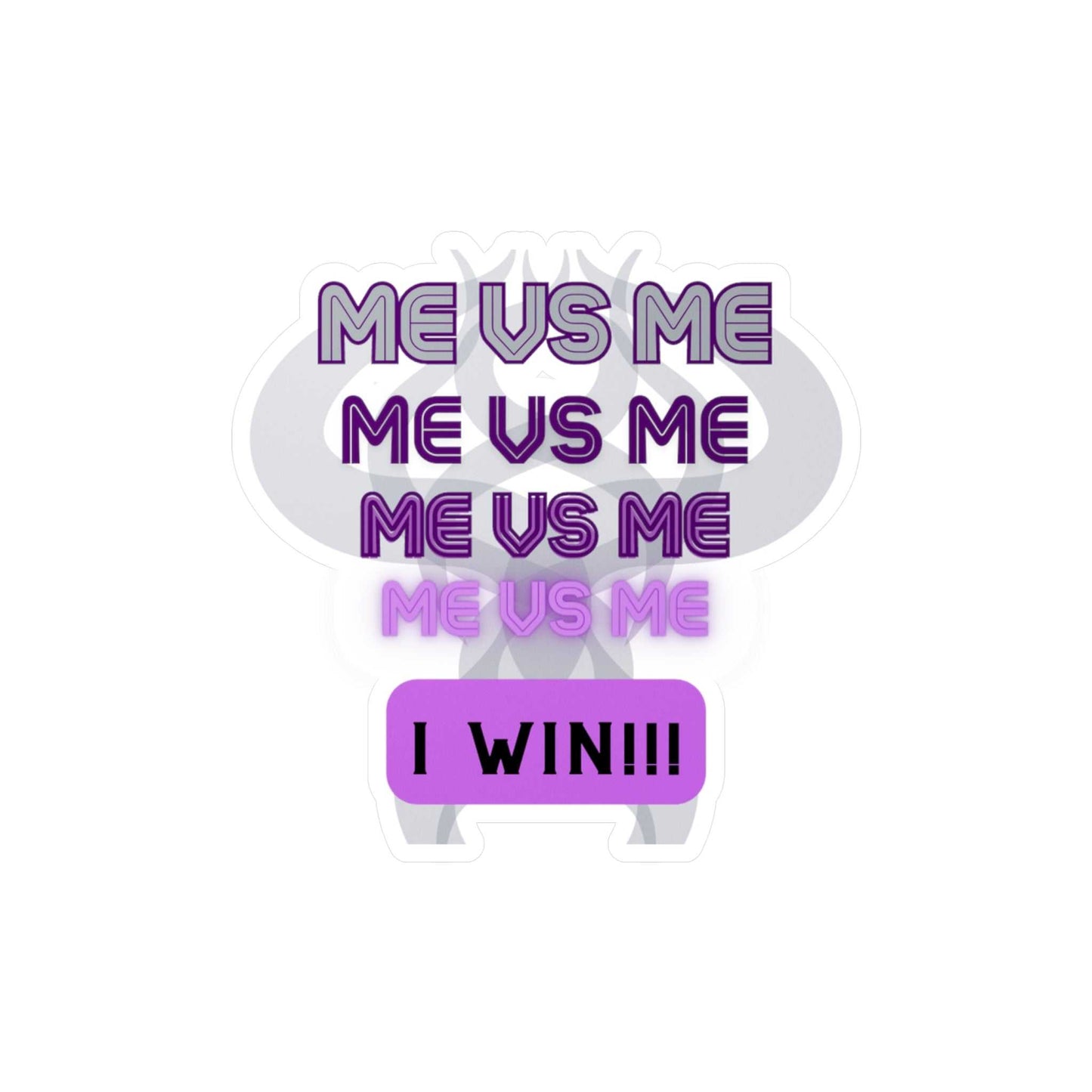 Me vs Me Kiss-Cut Vinyl Decals Purple Decals & Stickers Paper products Good Vibes Daily Lab 2