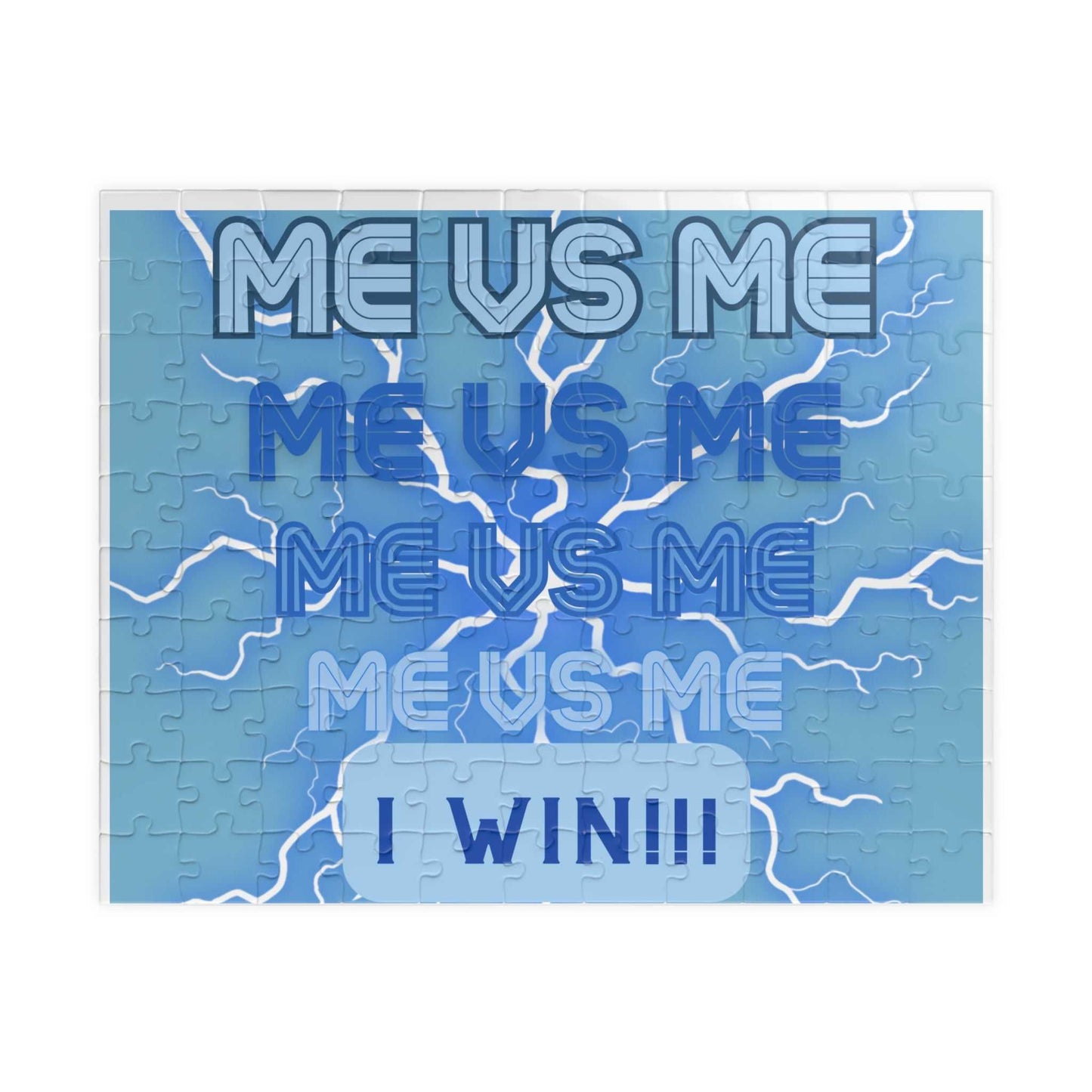 Me vs Me Puzzle (110, 252-piece)Blue Motivation on the Go!! Puzzle Good Vibes Daily Lab 17