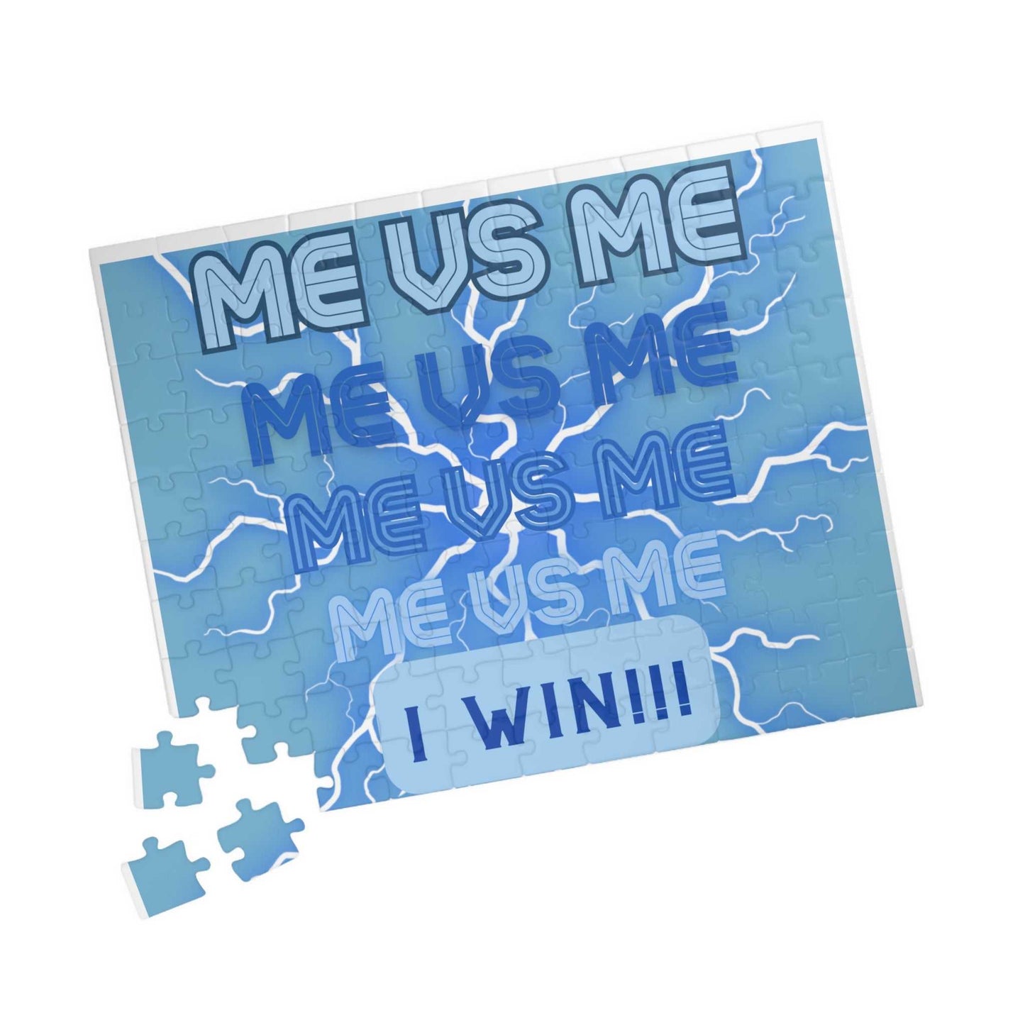 Me vs Me Puzzle (110, 252-piece)Blue Motivation on the Go!! Puzzle Good Vibes Daily Lab 17
