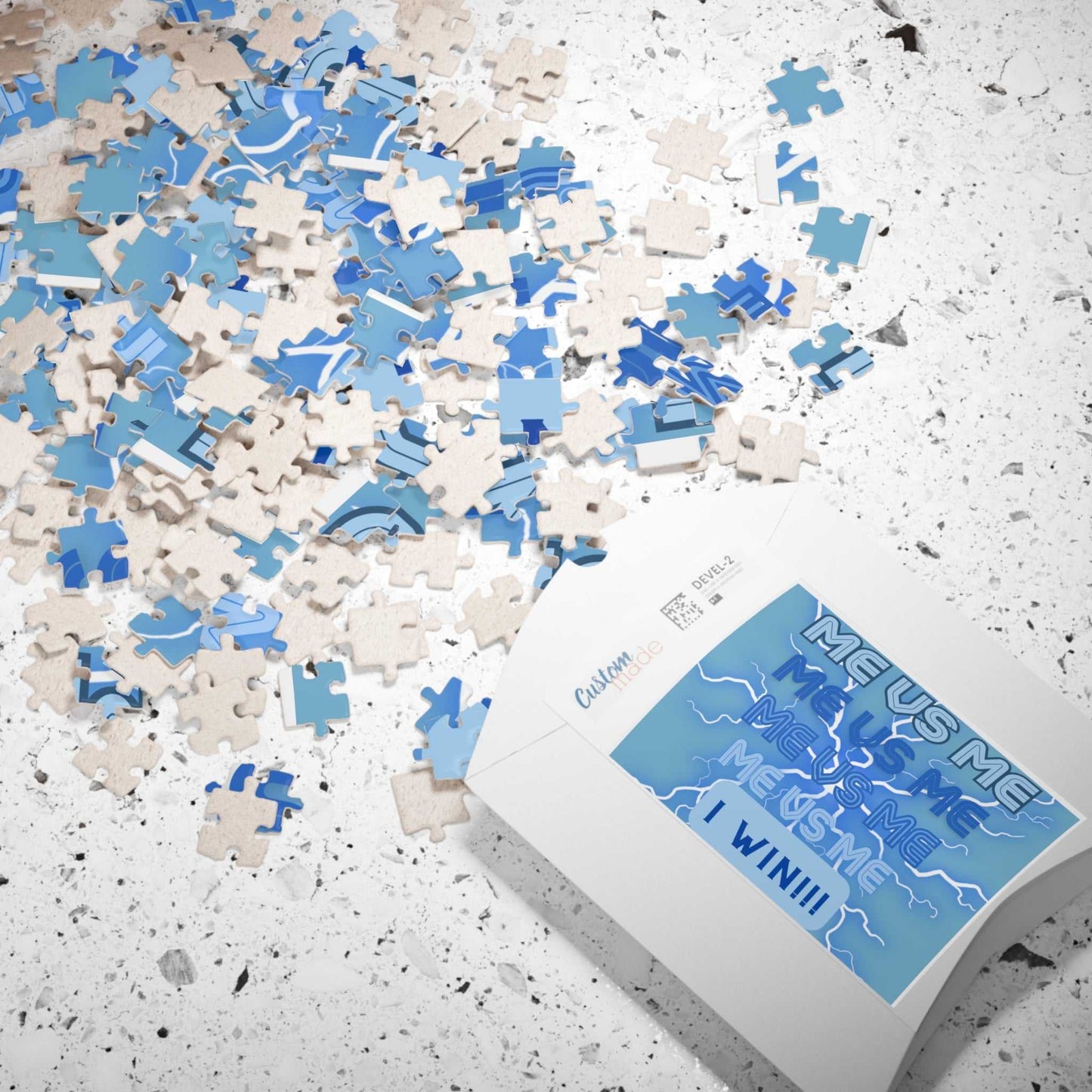 Me vs Me Puzzle (110, 252-piece)Blue Motivation on the Go!! Puzzle Good Vibes Daily Lab 17