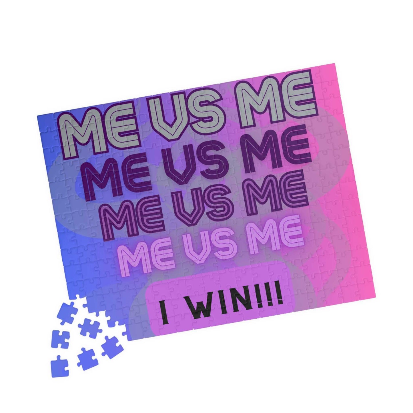 Me vs Me Puzzle (110, 252-piece)Purple Motivation on the Go!! Puzzle Good Vibes Daily Lab 17