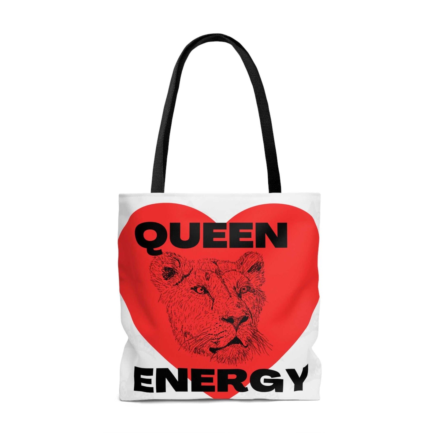 Queen Energy Tote Bag (AOP) Motivation on the Go!! Bags Good Vibes Daily Lab 30