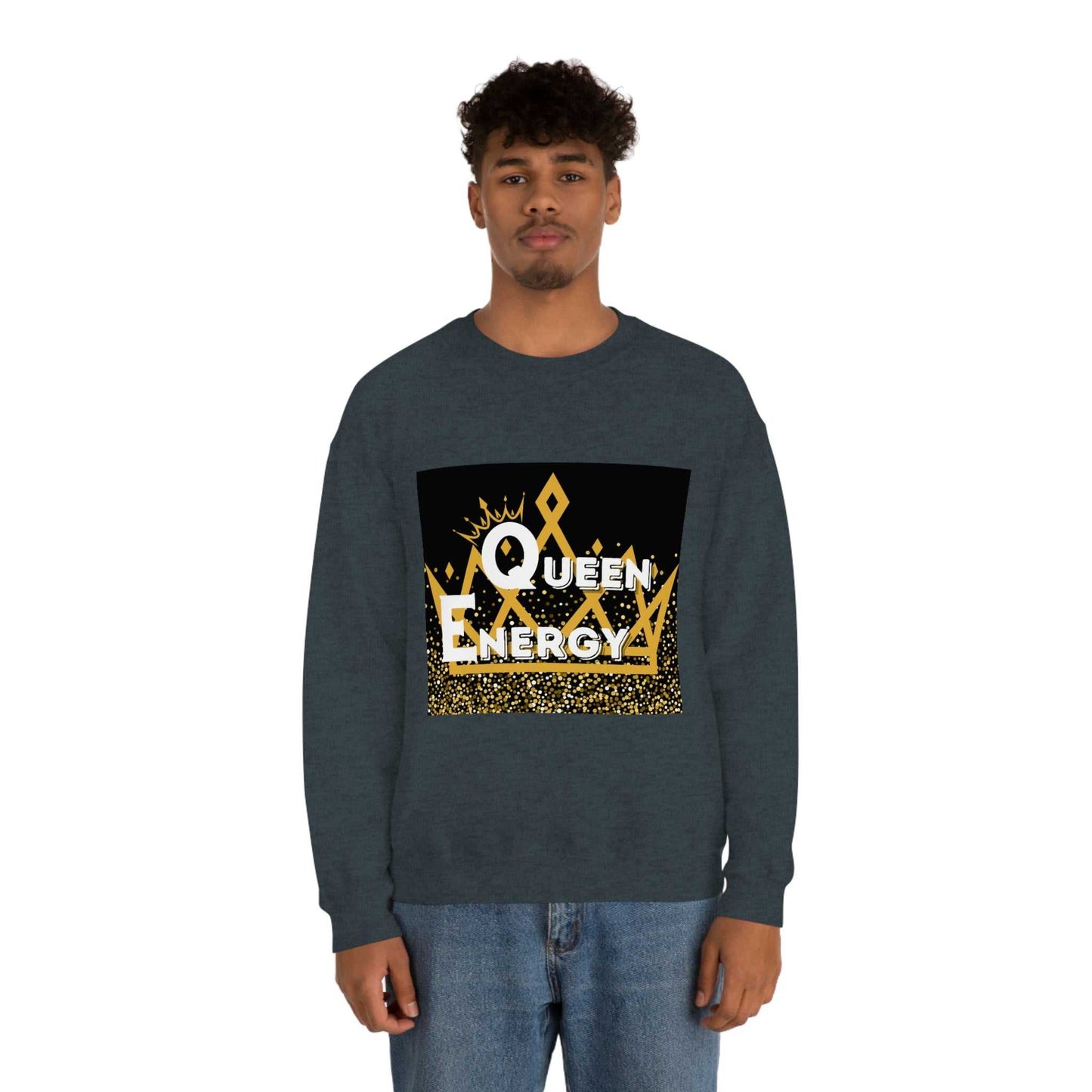 Queen Energy Unisex Heavy Blend™ Crewneck Sweatshirt Hoodies and Sweatshirts Sweatshirt Good Vibes Daily Lab 38