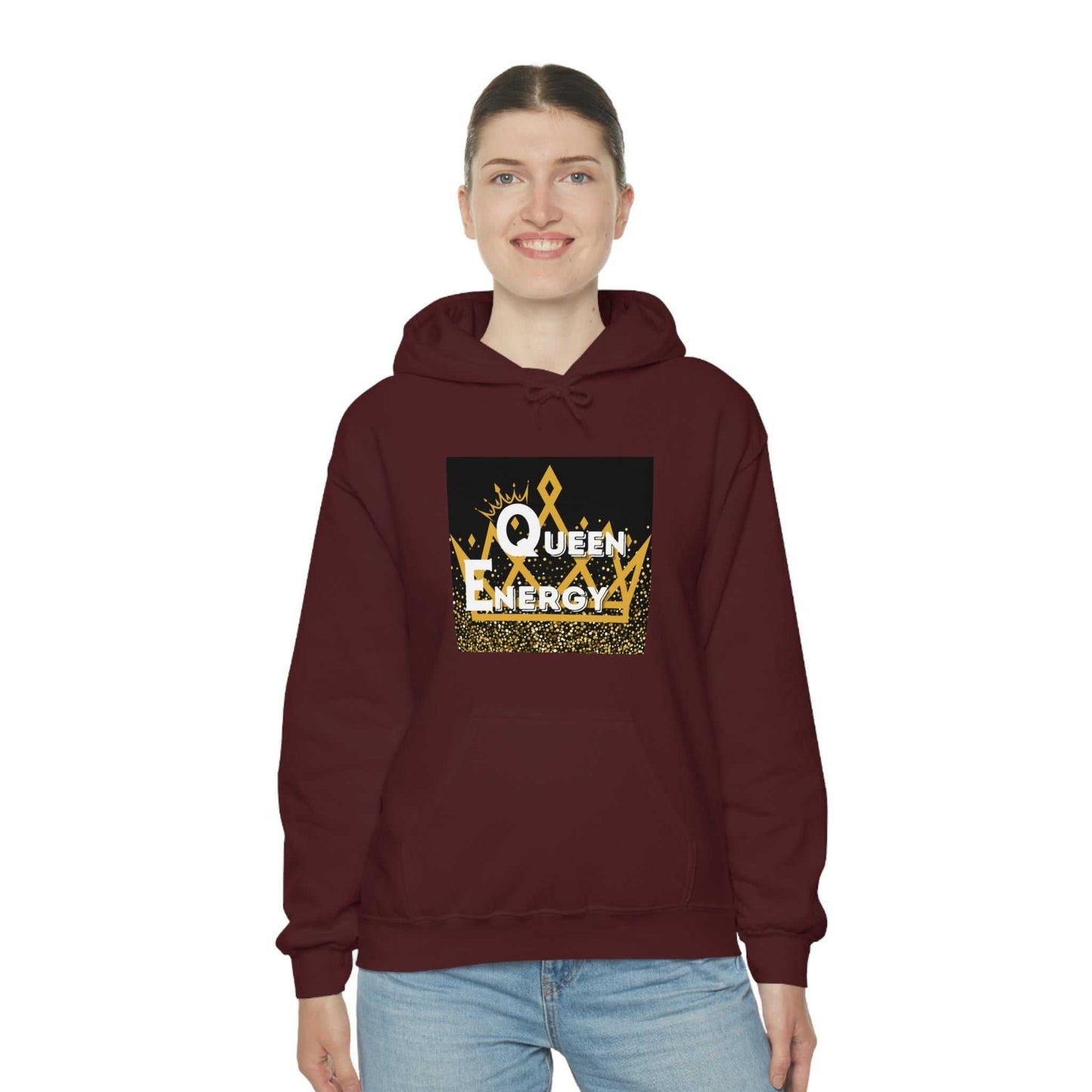 Queen Energy Unisex Heavy Blend™ Hooded Sweatshirt Hoodies and Sweatshirts Hoodie Good Vibes Daily Lab 42