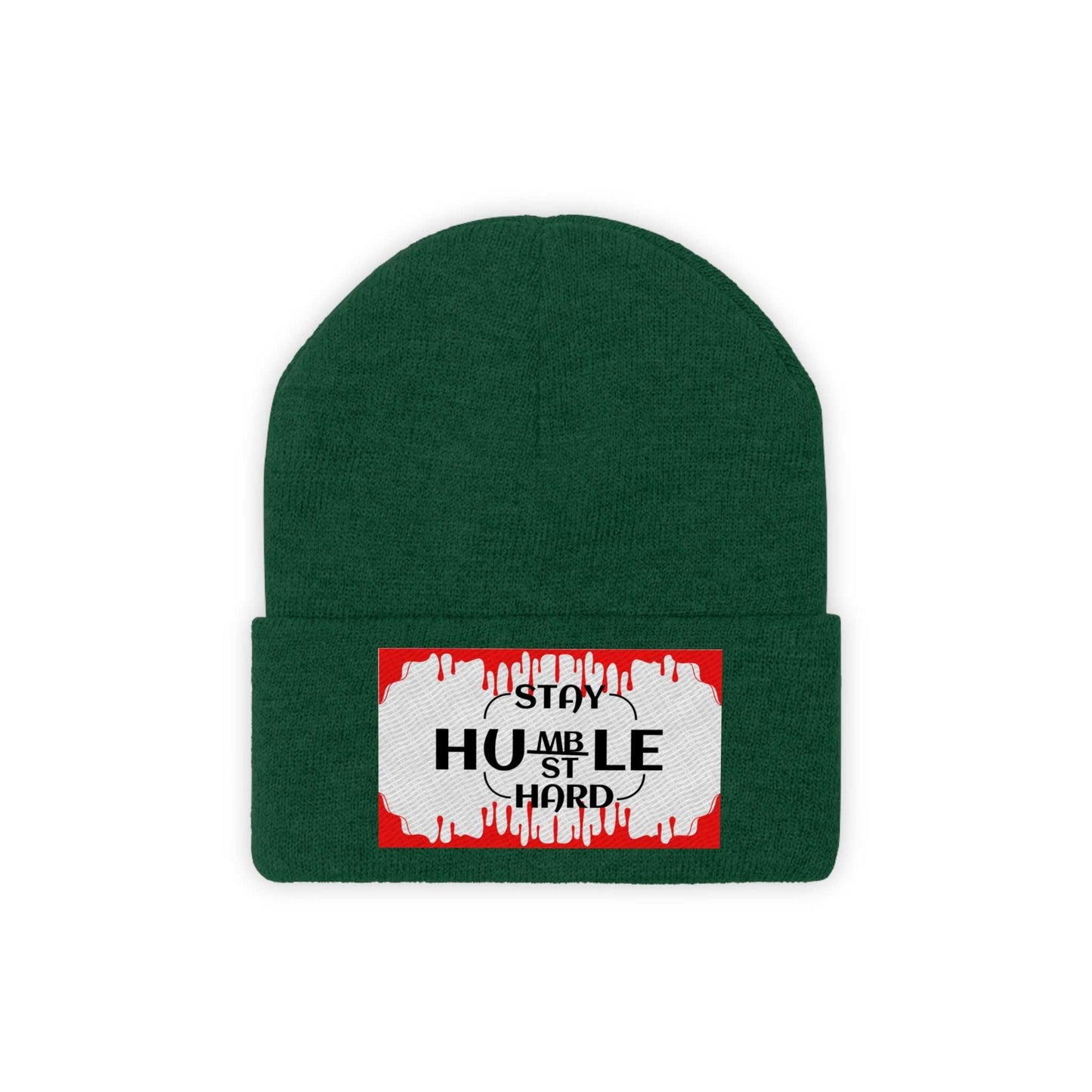 Stay Humble Hustle Hard Knit Beanie Motivation on the Go!! Hats Good Vibes Daily Lab 18