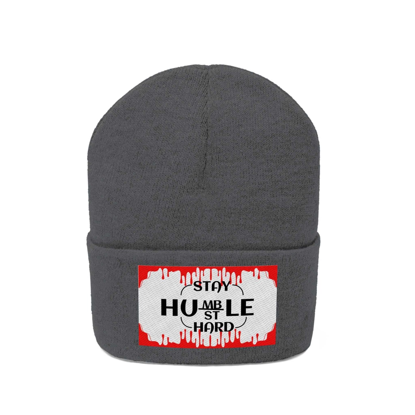 Stay Humble Hustle Hard Knit Beanie Motivation on the Go!! Hats Good Vibes Daily Lab 18