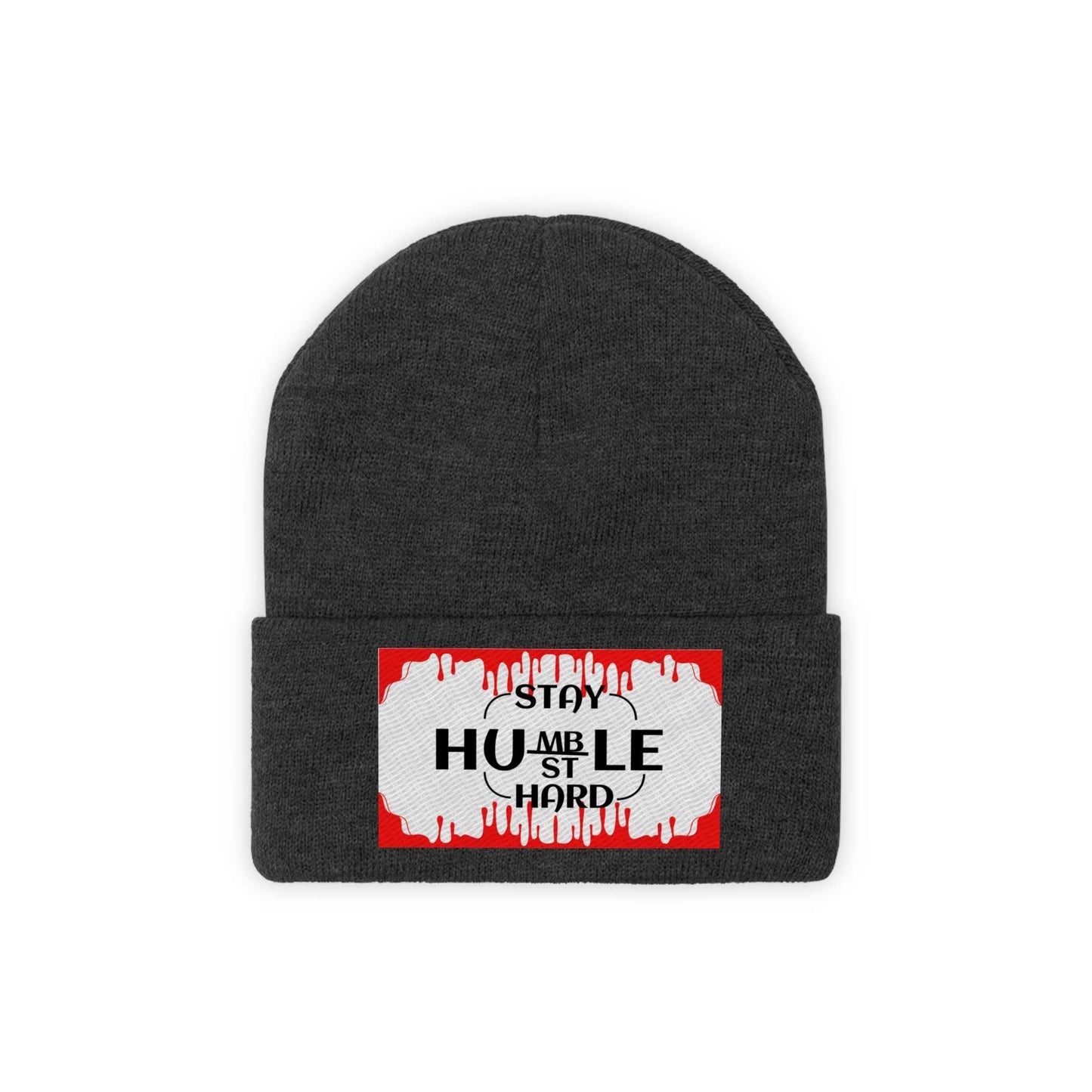 Stay Humble Hustle Hard Knit Beanie Motivation on the Go!! Hats Good Vibes Daily Lab 18