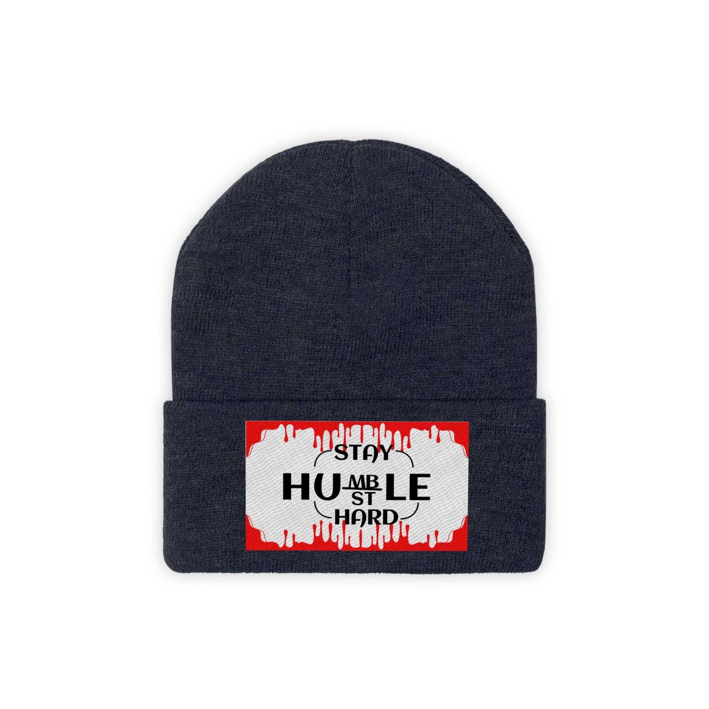 Stay Humble Hustle Hard Knit Beanie Motivation on the Go!! Hats Good Vibes Daily Lab 18