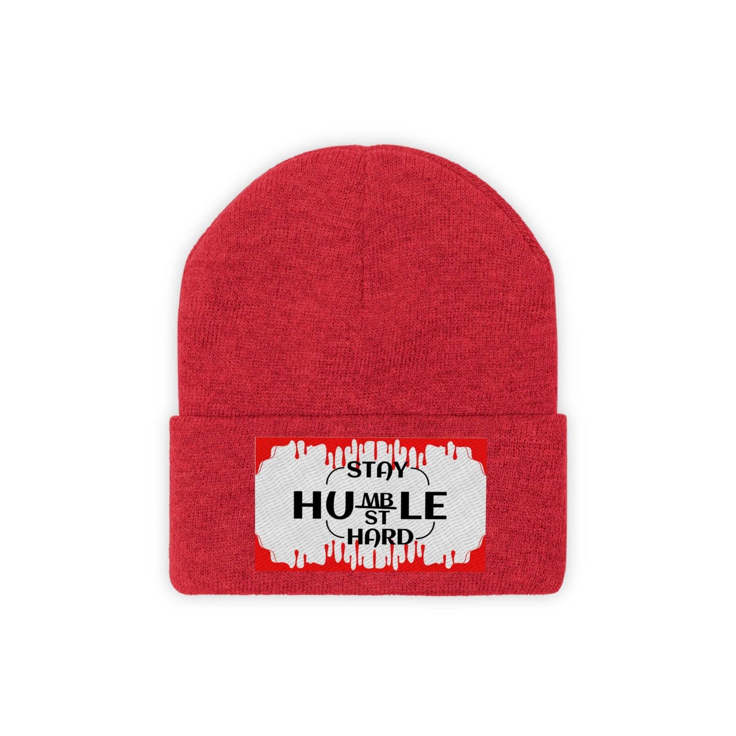 Stay Humble Hustle Hard Knit Beanie Motivation on the Go!! Hats Good Vibes Daily Lab 18