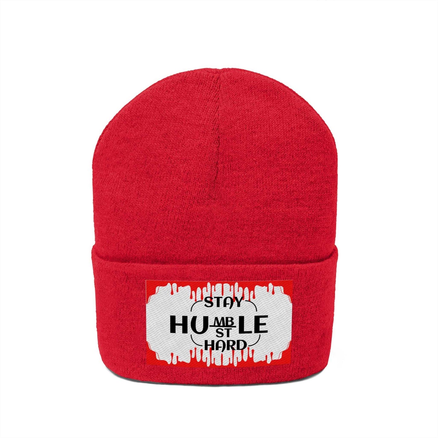 Stay Humble Hustle Hard Knit Beanie Motivation on the Go!! Hats Good Vibes Daily Lab 18