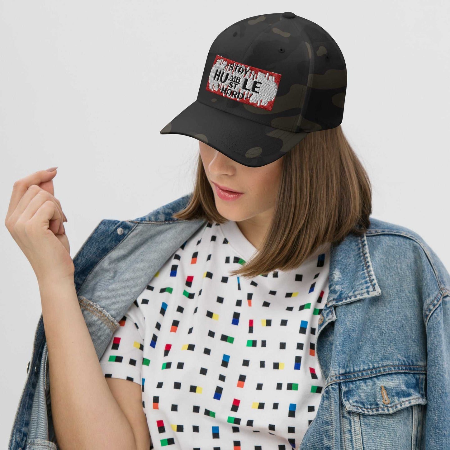 Stay Humble, Hustle Hard Structured Twill Cap Motivation on the Go!! Good Vibes Daily Lab 36