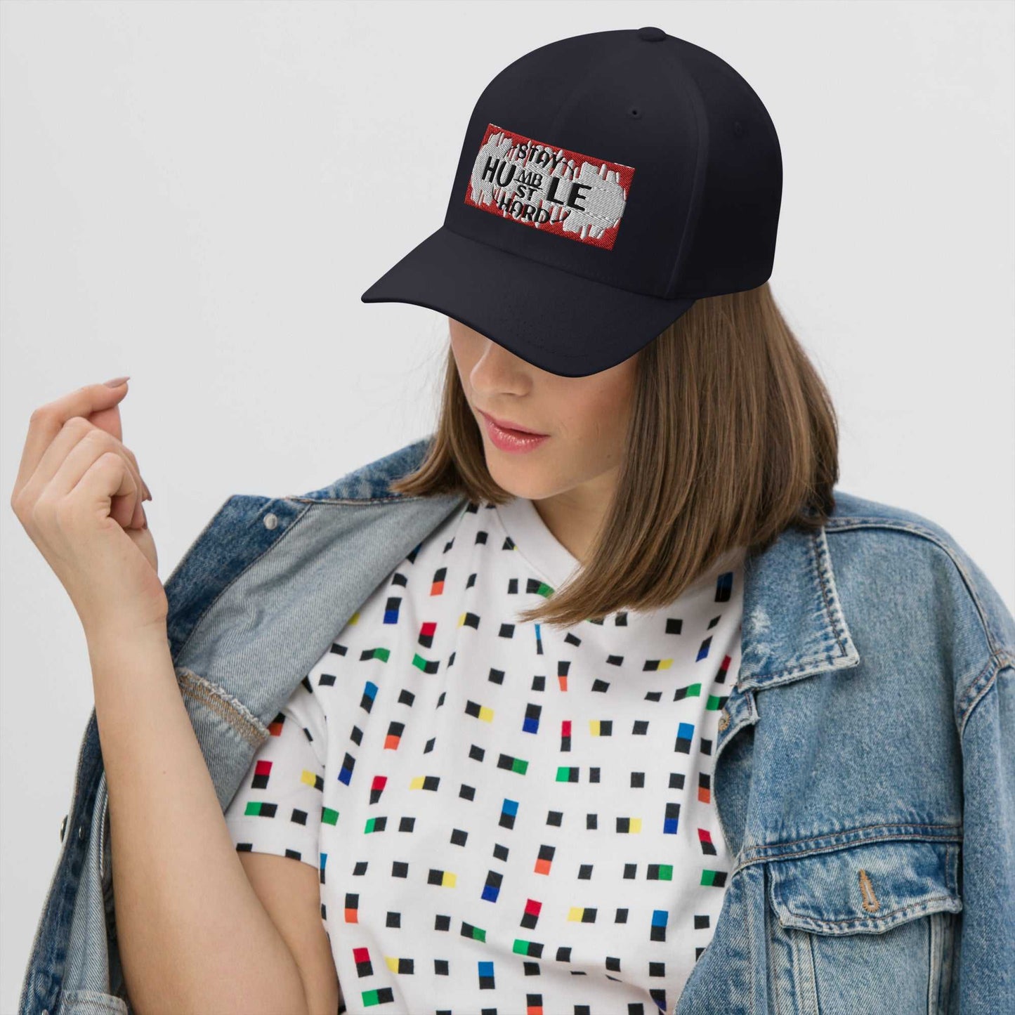 Stay Humble, Hustle Hard Structured Twill Cap Motivation on the Go!! Good Vibes Daily Lab 36
