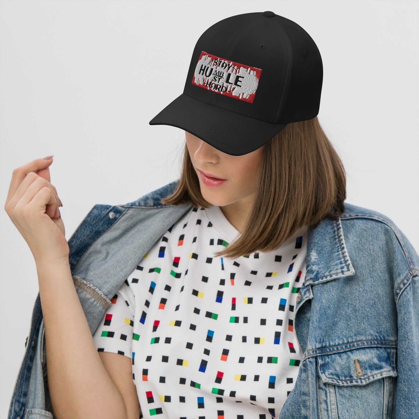 Stay Humble, Hustle Hard Structured Twill Cap Motivation on the Go!! Good Vibes Daily Lab 36