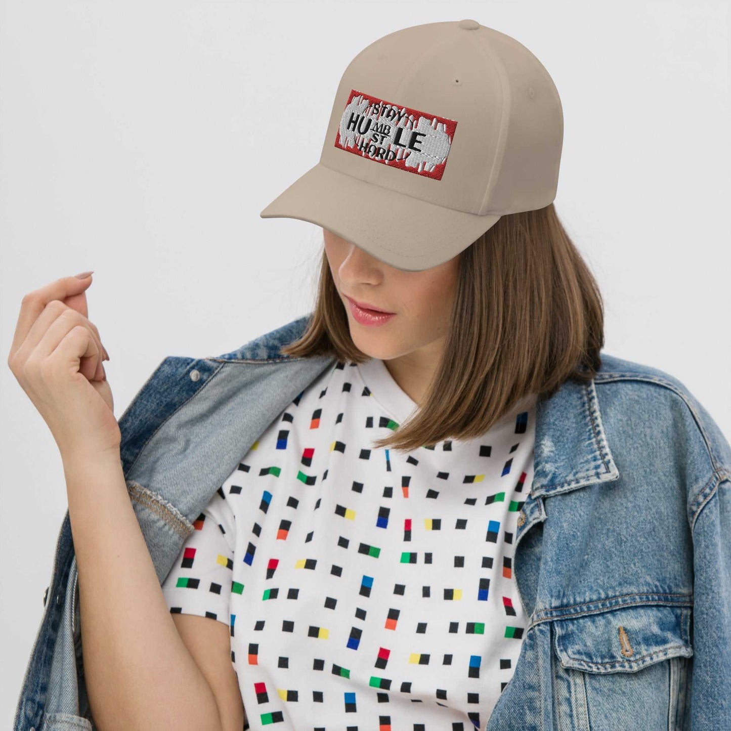 Stay Humble, Hustle Hard Structured Twill Cap Motivation on the Go!! Good Vibes Daily Lab 36