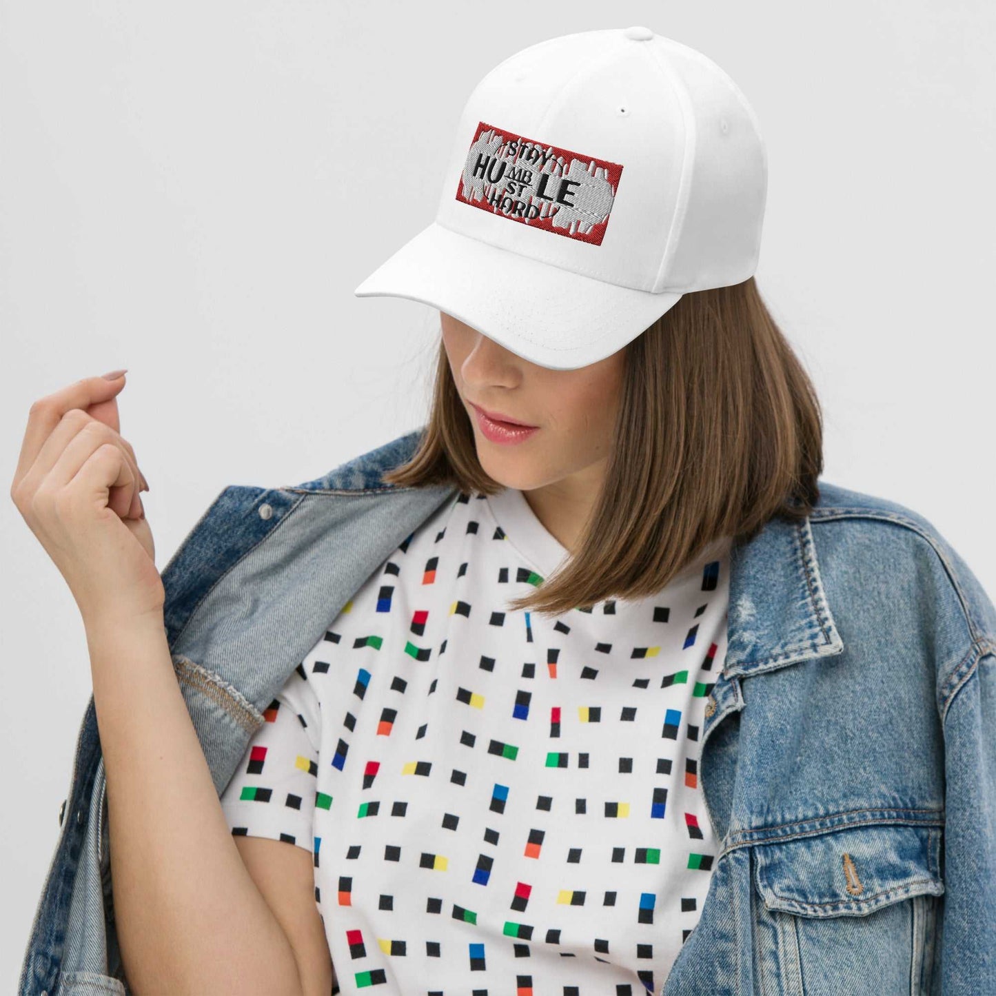 Stay Humble, Hustle Hard Structured Twill Cap Motivation on the Go!! Good Vibes Daily Lab 36