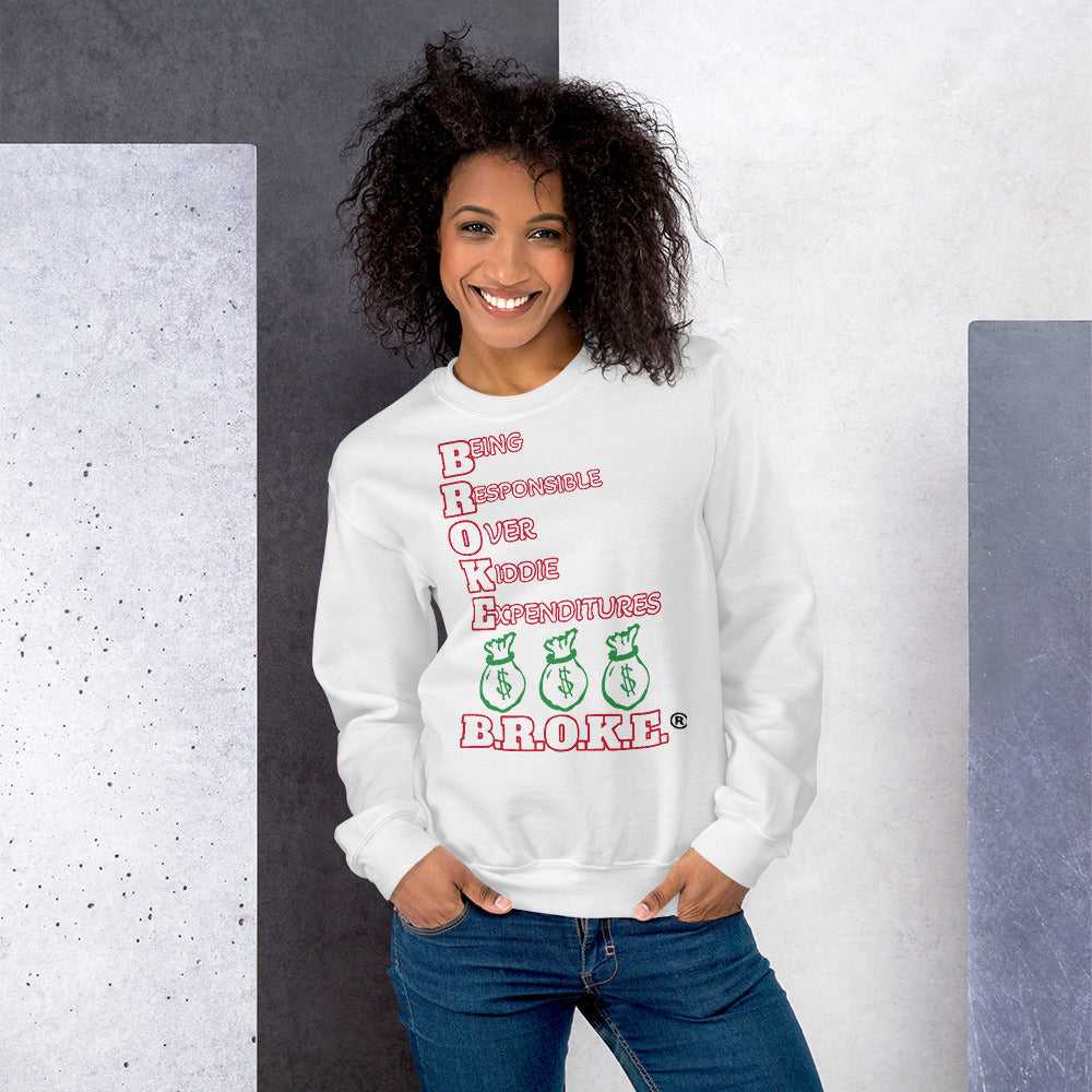 Exclusive "Red/White" Unisex Broke Sweatshirt Hoodies and Sweatshirts $ 38.00 Good Vibes Daily Lab Good Vibes Daily Lab Sweatshirt