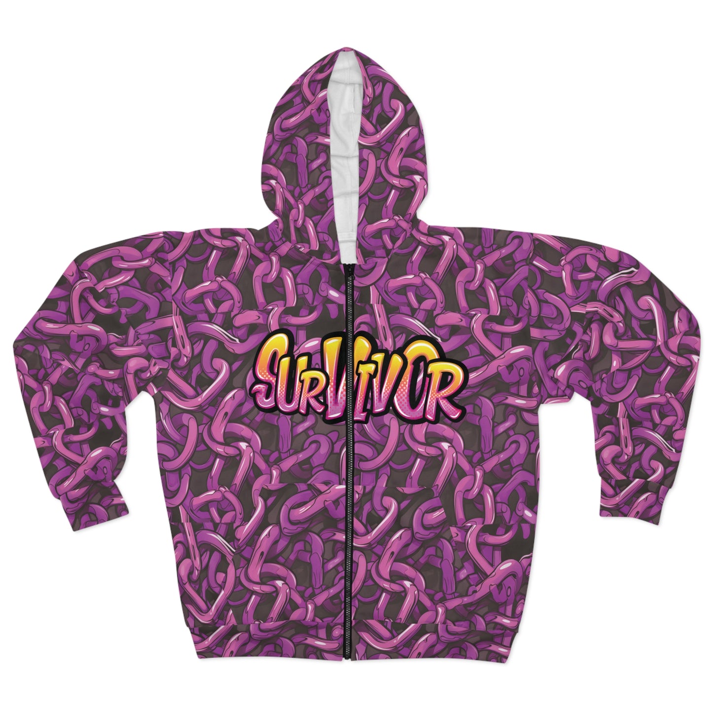 Survivor Unisex Zip Hoodie (AOP)