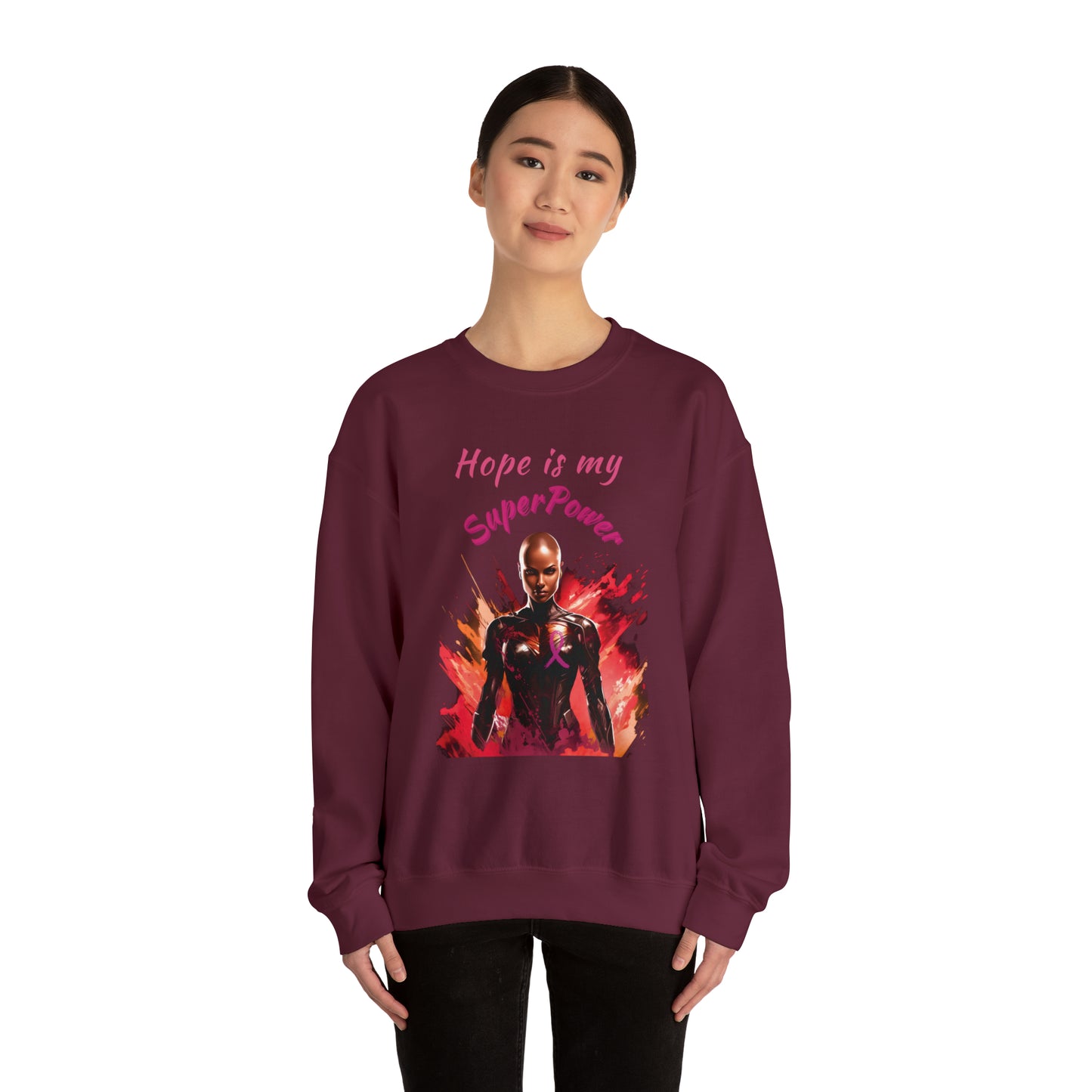 Hope is My SuperPower Unisex Heavy Blend™ Crewneck Sweatshirt