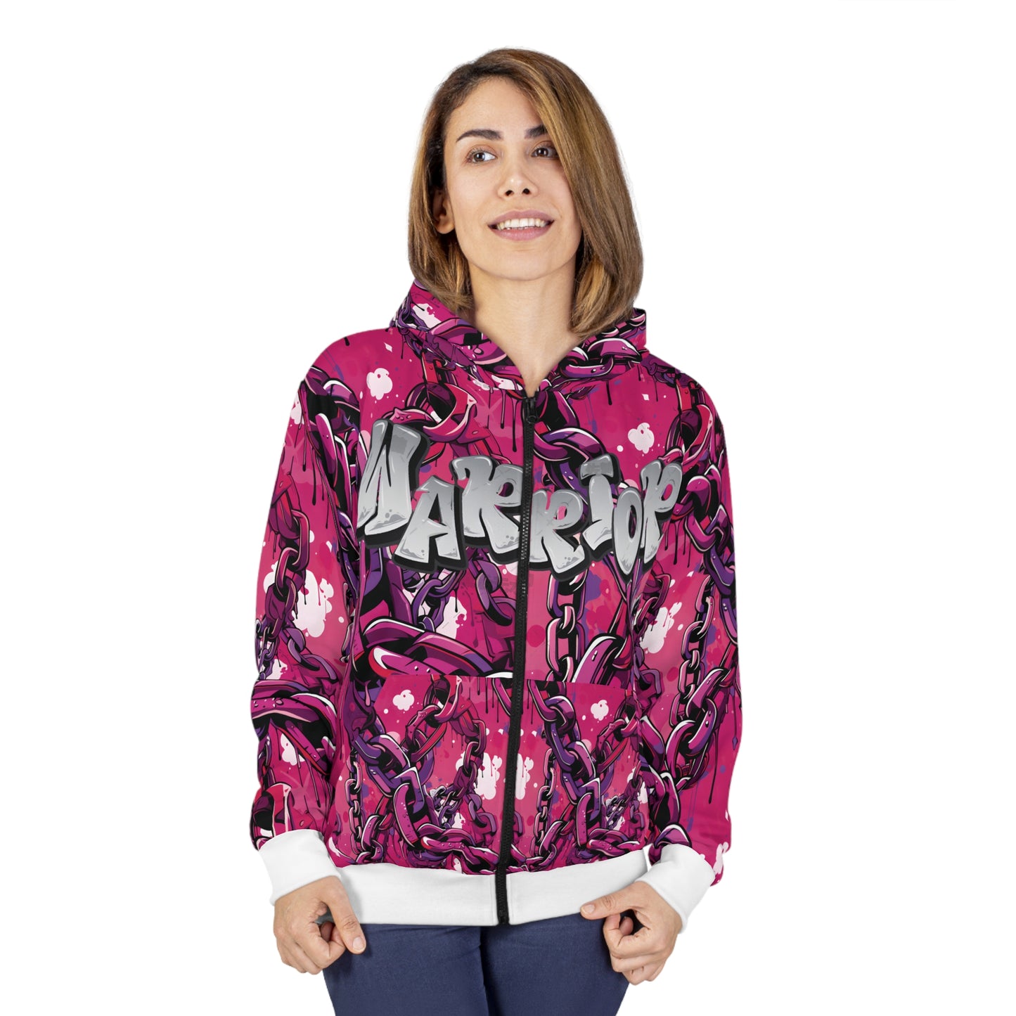 All Over Print Warrior Unisex Zip Hoodie