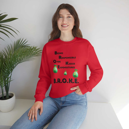 B.R.O.K.E. Unisex Heavy Blend™ Crewneck Sweatshirt Hoodies and Sweatshirts $ 38.00 Good Vibes Daily Lab Printify Sweatshirt