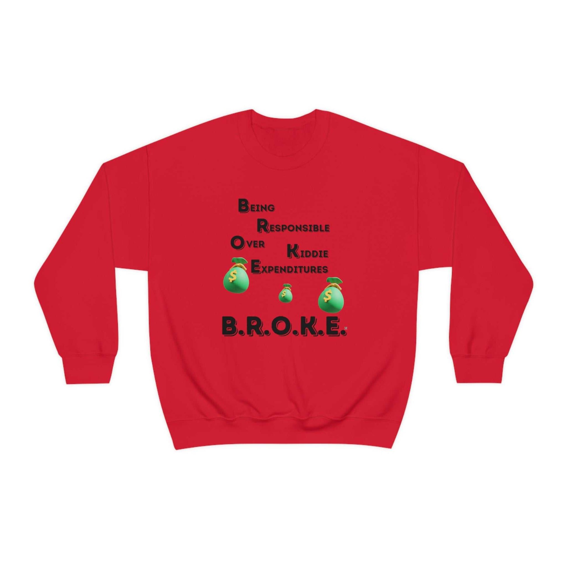 B.R.O.K.E. Unisex Heavy Blend™ Crewneck Sweatshirt Hoodies and Sweatshirts Sweatshirt Good Vibes Daily Lab 38
