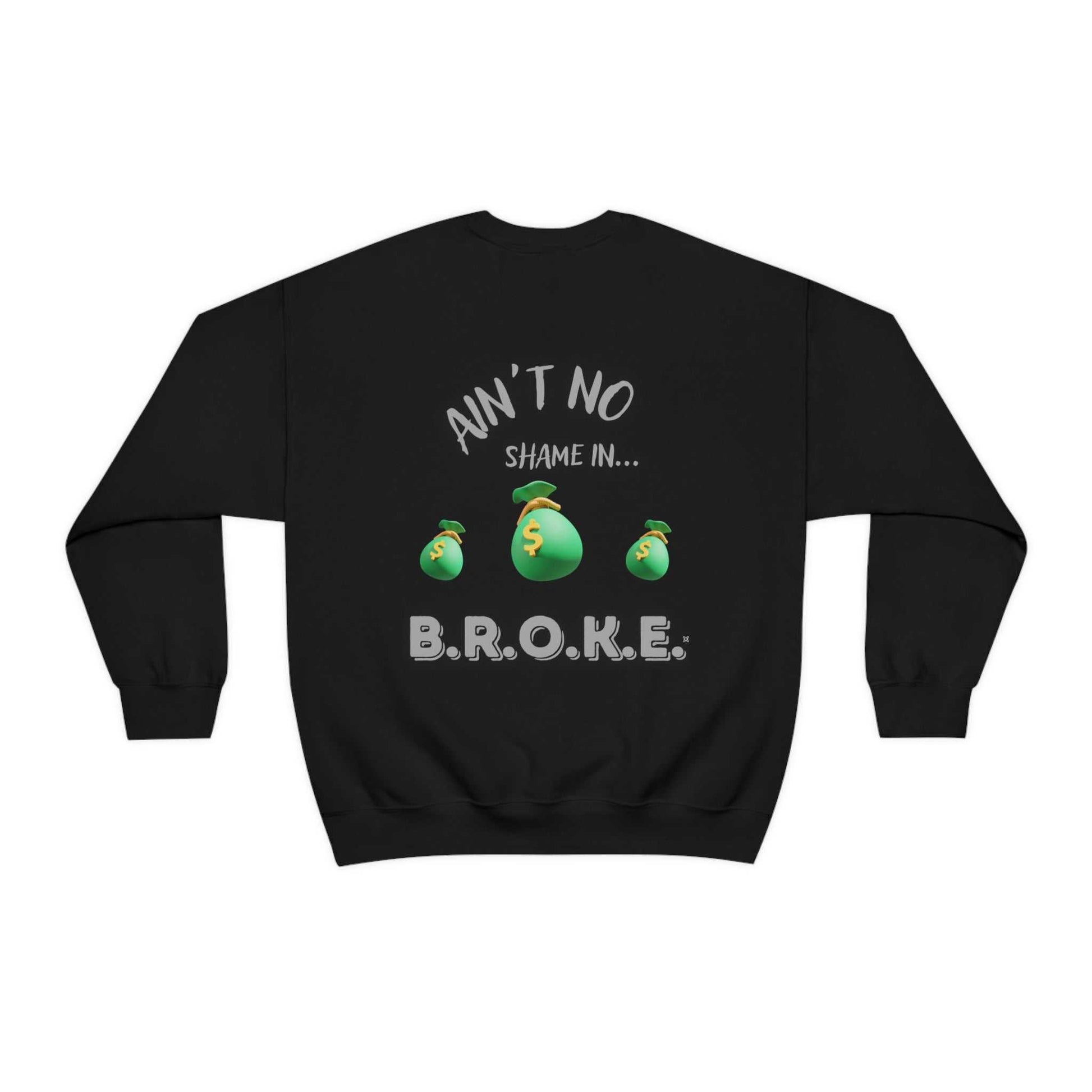 B.R.O.K.E. Unisex Heavy Blend™ Crewneck Sweatshirt Hoodies and Sweatshirts Sweatshirt Good Vibes Daily Lab 38