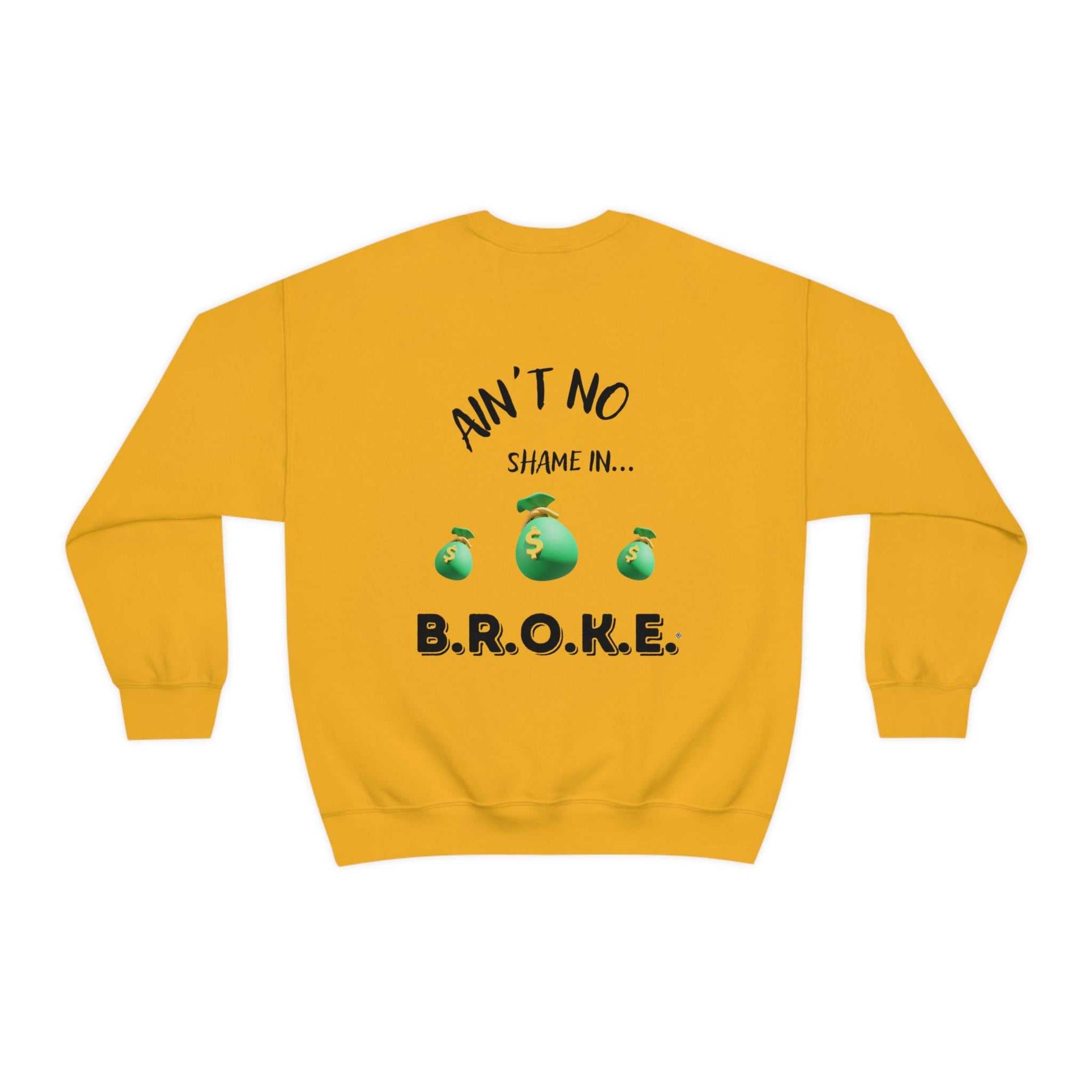 B.R.O.K.E. Unisex Heavy Blend™ Crewneck Sweatshirt Hoodies and Sweatshirts Sweatshirt Good Vibes Daily Lab 38