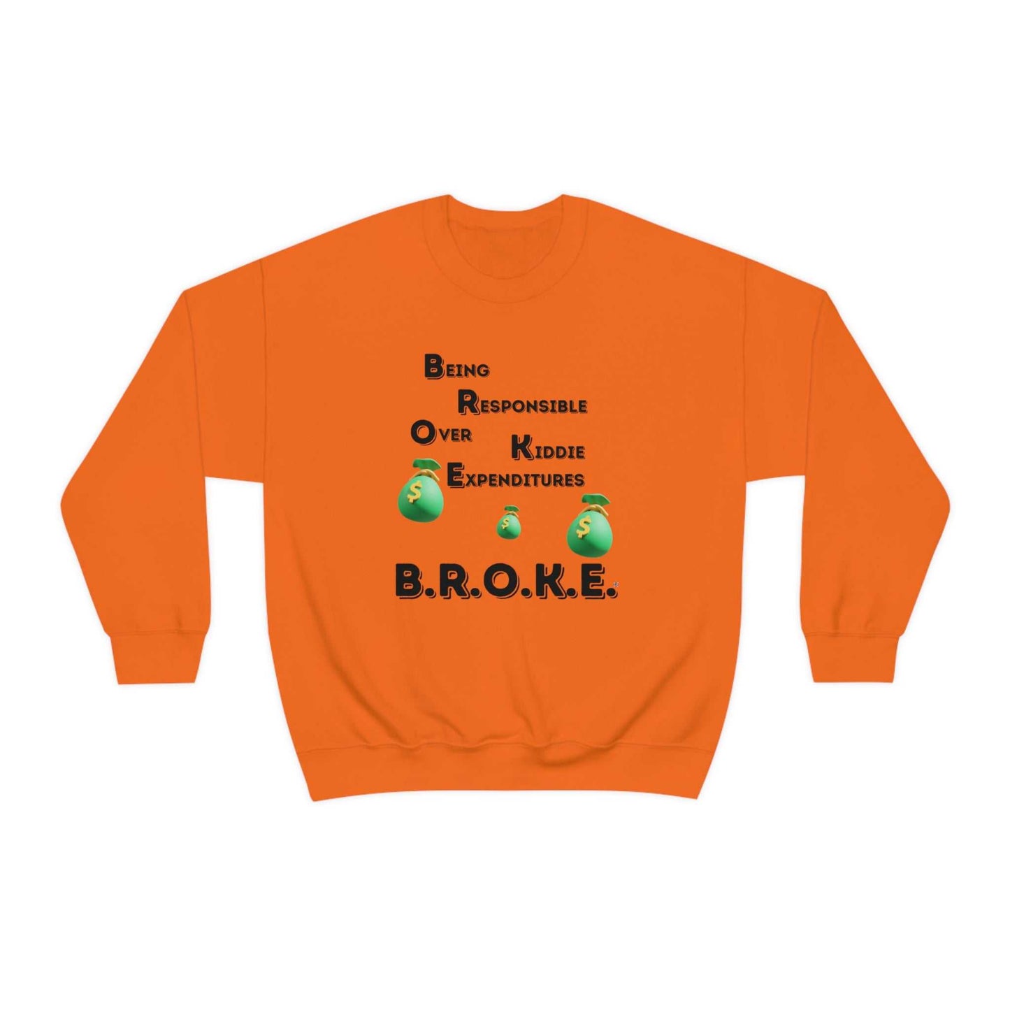 B.R.O.K.E. Unisex Heavy Blend™ Crewneck Sweatshirt Hoodies and Sweatshirts Sweatshirt Good Vibes Daily Lab 38