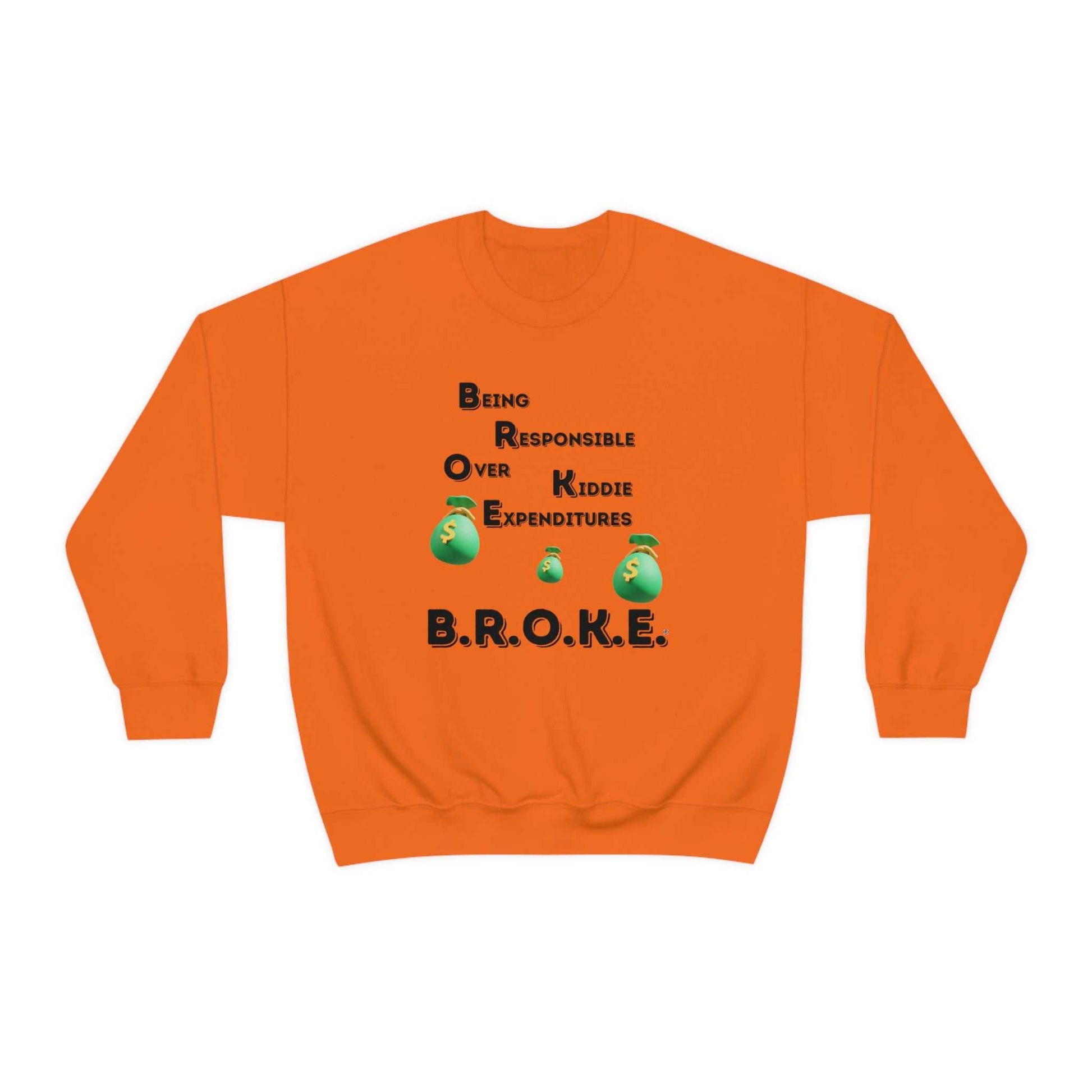 B.R.O.K.E. Unisex Heavy Blend™ Crewneck Sweatshirt Hoodies and Sweatshirts Sweatshirt Good Vibes Daily Lab 38