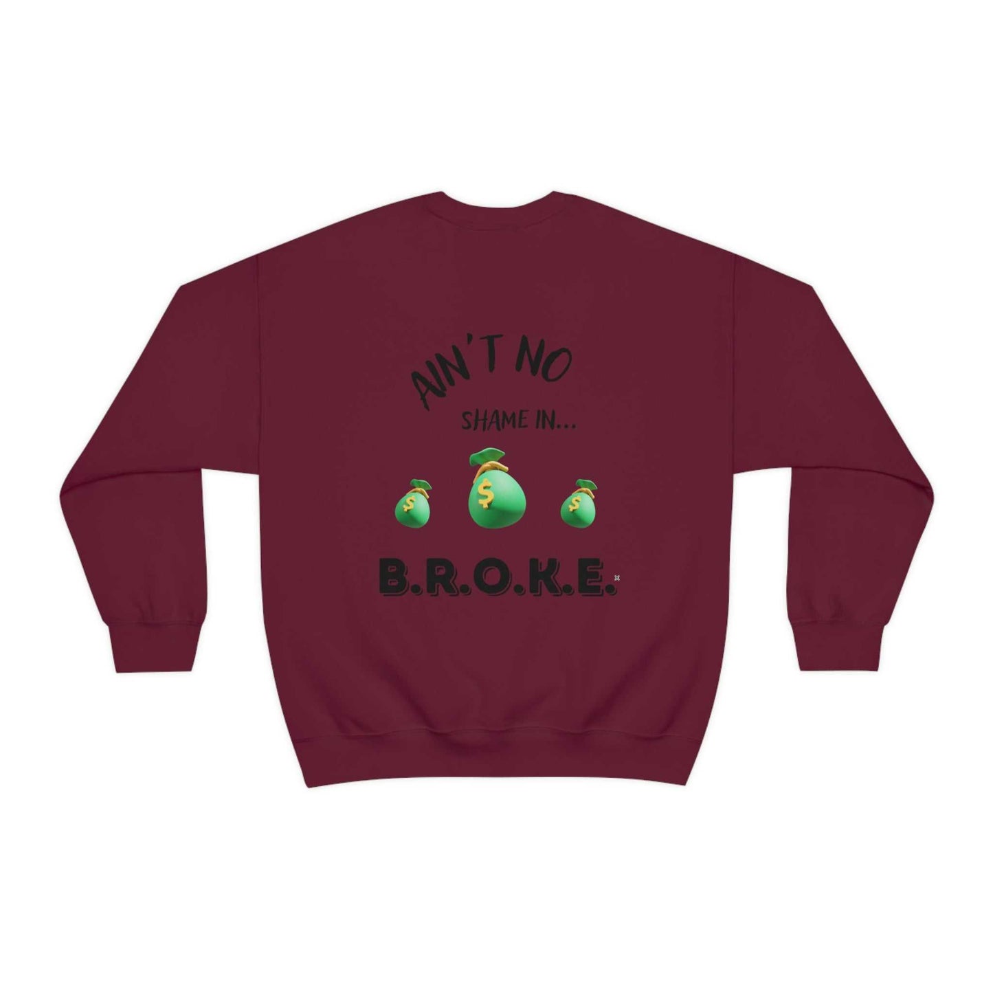 B.R.O.K.E. Unisex Heavy Blend™ Crewneck Sweatshirt Hoodies and Sweatshirts Sweatshirt Good Vibes Daily Lab 38