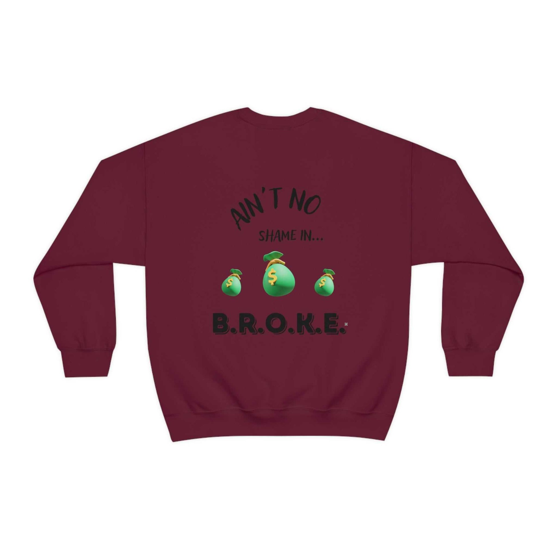 B.R.O.K.E. Unisex Heavy Blend™ Crewneck Sweatshirt Hoodies and Sweatshirts Sweatshirt Good Vibes Daily Lab 38
