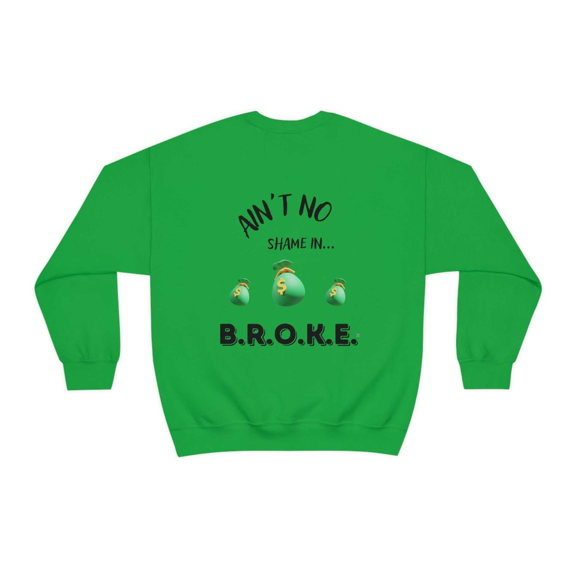 B.R.O.K.E. Unisex Heavy Blend™ Crewneck Sweatshirt Hoodies and Sweatshirts Sweatshirt Good Vibes Daily Lab 38