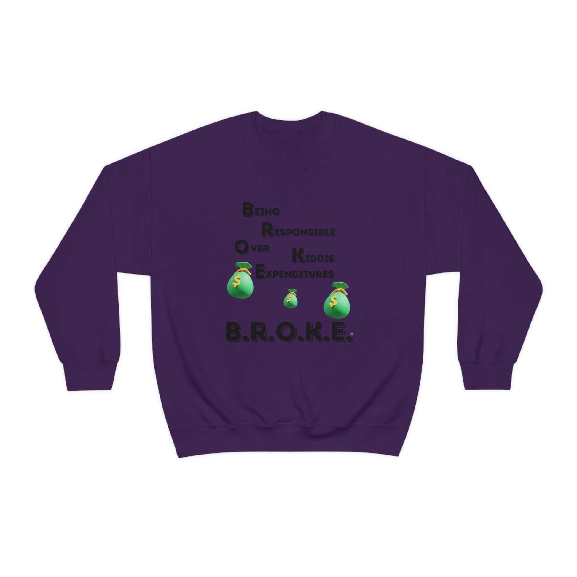 B.R.O.K.E. Unisex Heavy Blend™ Crewneck Sweatshirt Hoodies and Sweatshirts Sweatshirt Good Vibes Daily Lab 38