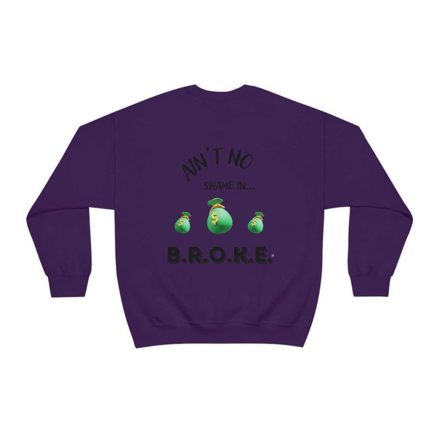 B.R.O.K.E. Unisex Heavy Blend™ Crewneck Sweatshirt Hoodies and Sweatshirts Sweatshirt Good Vibes Daily Lab 38