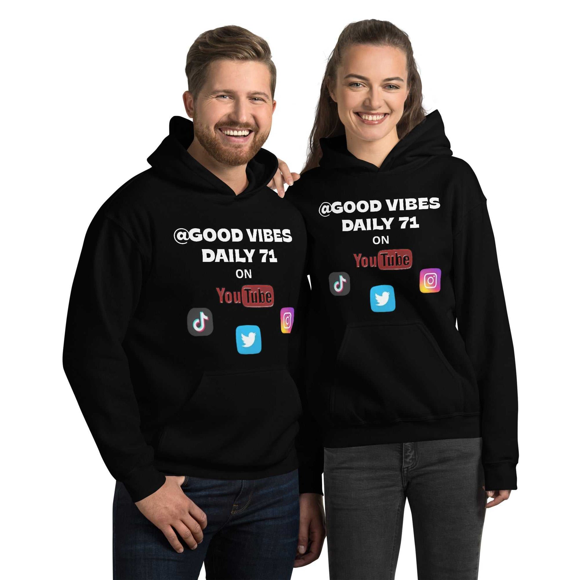 Good Vibes Unisex Hoodie Hoodies and Sweatshirts Hoodie Good Vibes Daily Lab 42