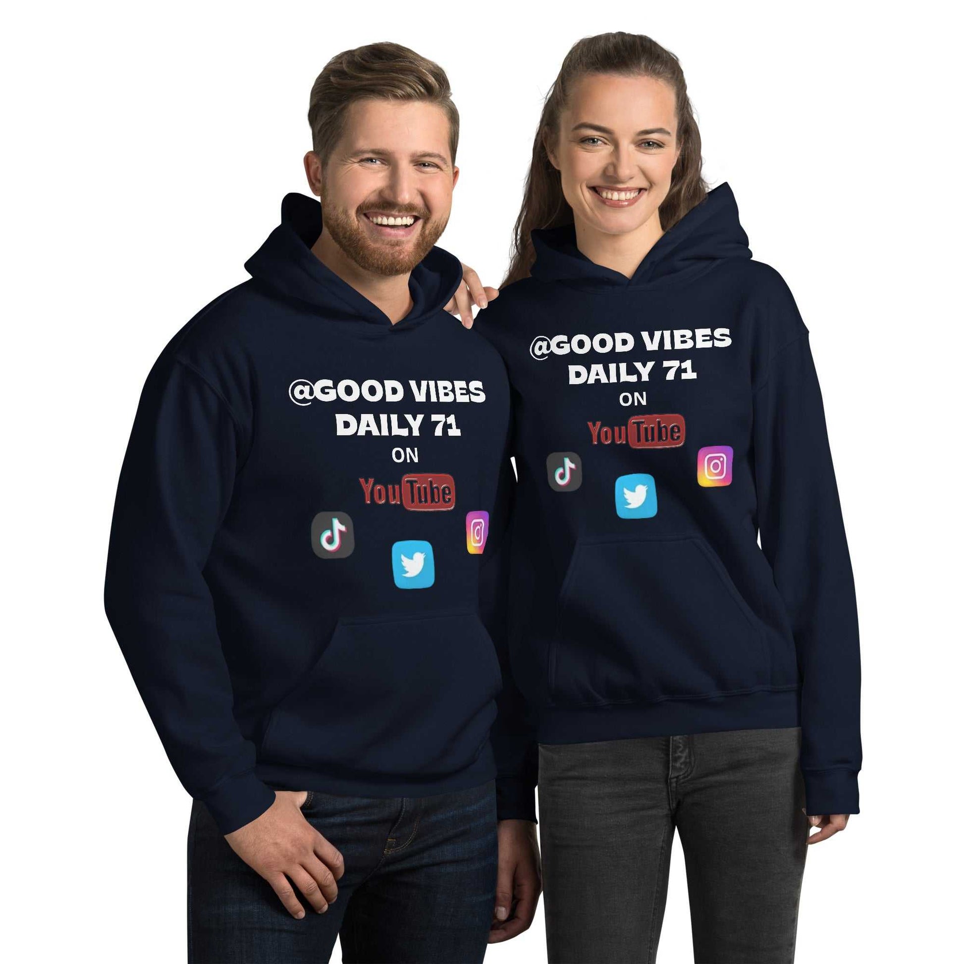 Good Vibes Unisex Hoodie Hoodies and Sweatshirts Hoodie Good Vibes Daily Lab 42